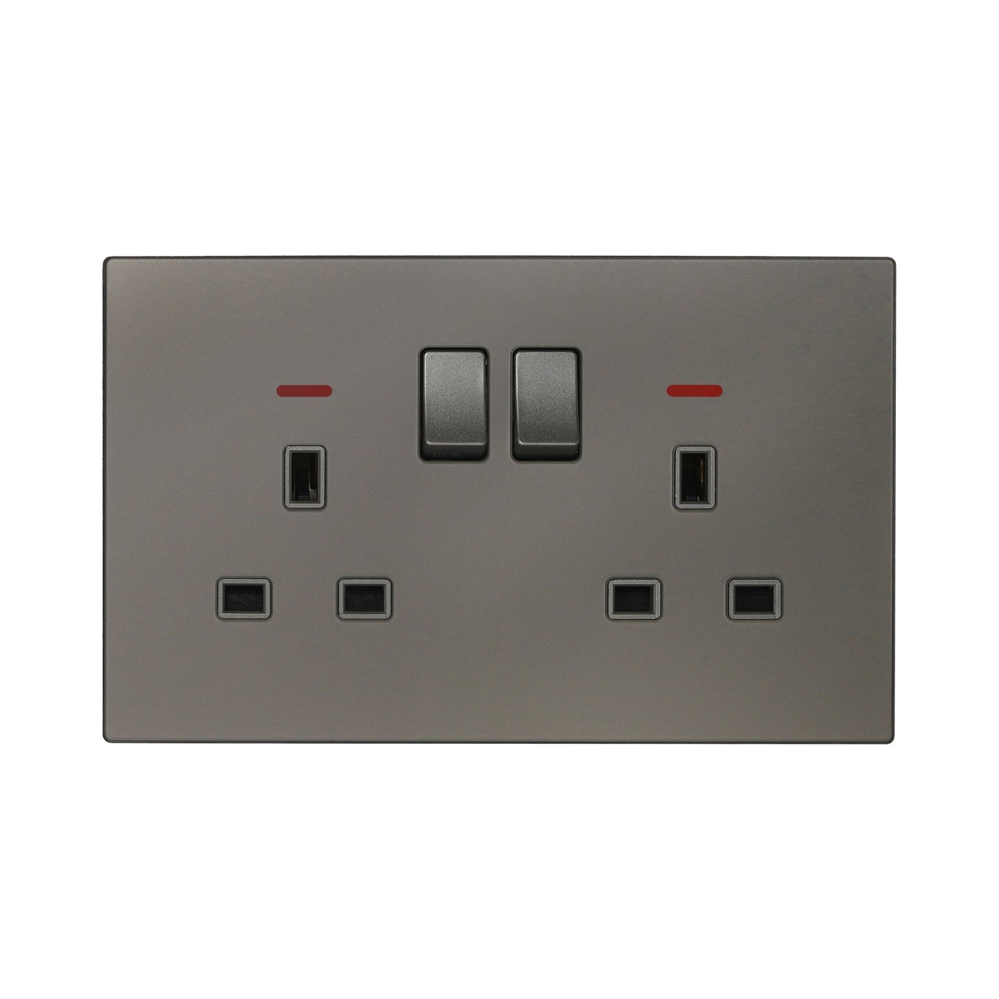 Double UK Socket 13A – Ultra Thin Acrylic Glass