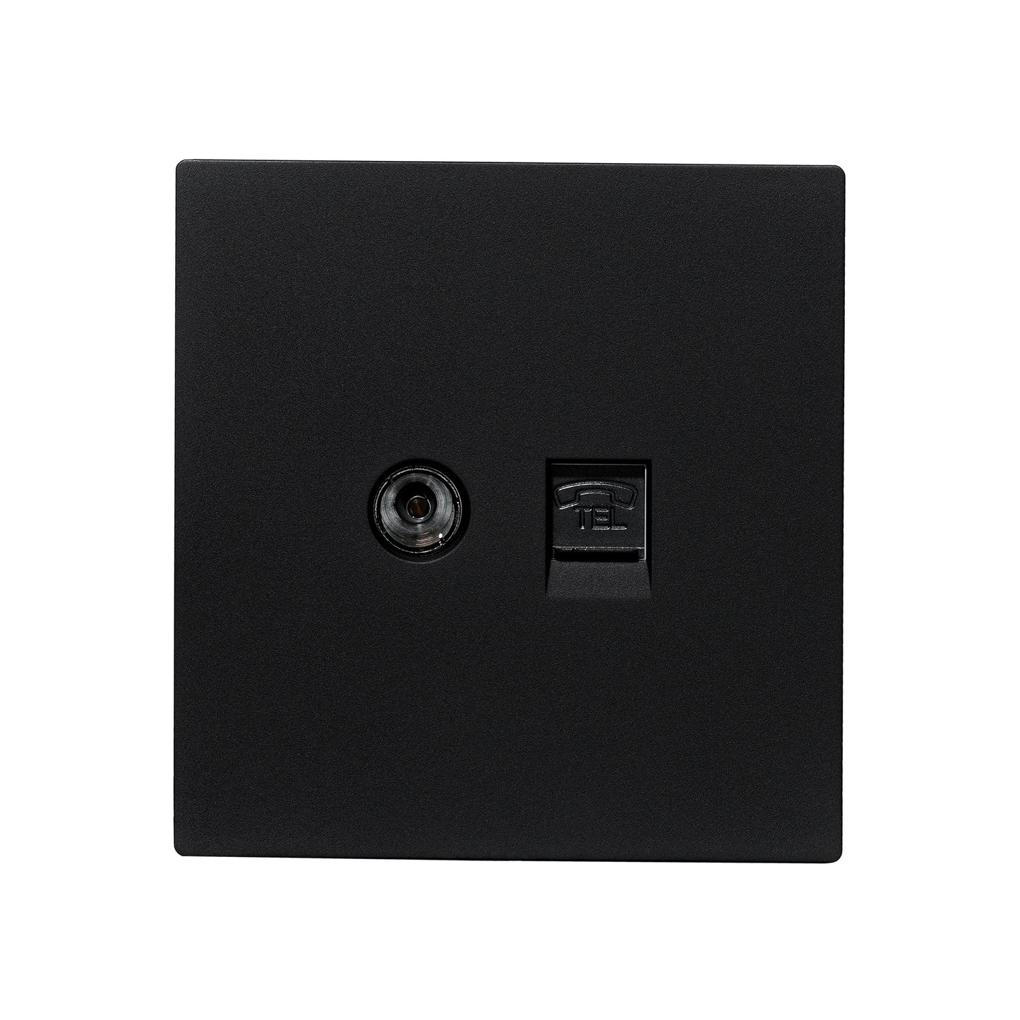TV + Tel Socket – Ultra Thin Plastic