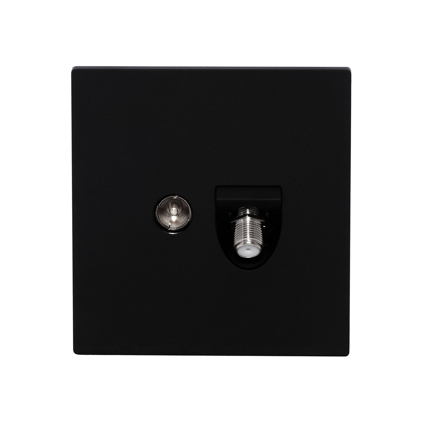 Satellite + TV Socket – Ultra Thin Plastic
