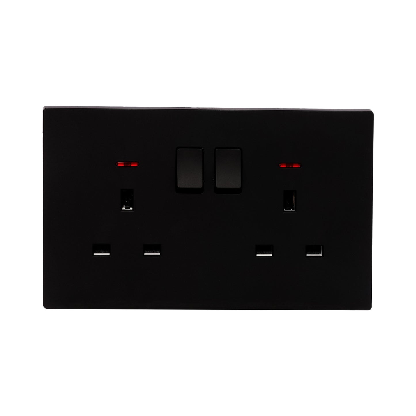Double UK Socket 13A – Ultra Thin Plastic