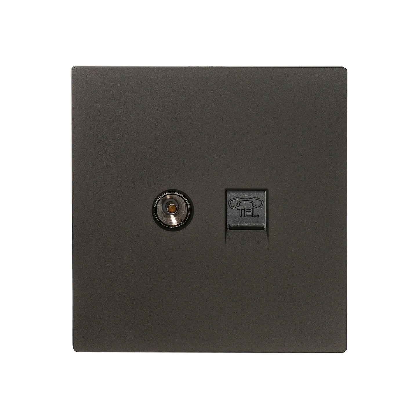 TV + Tel Socket – Ultra Thin Plastic