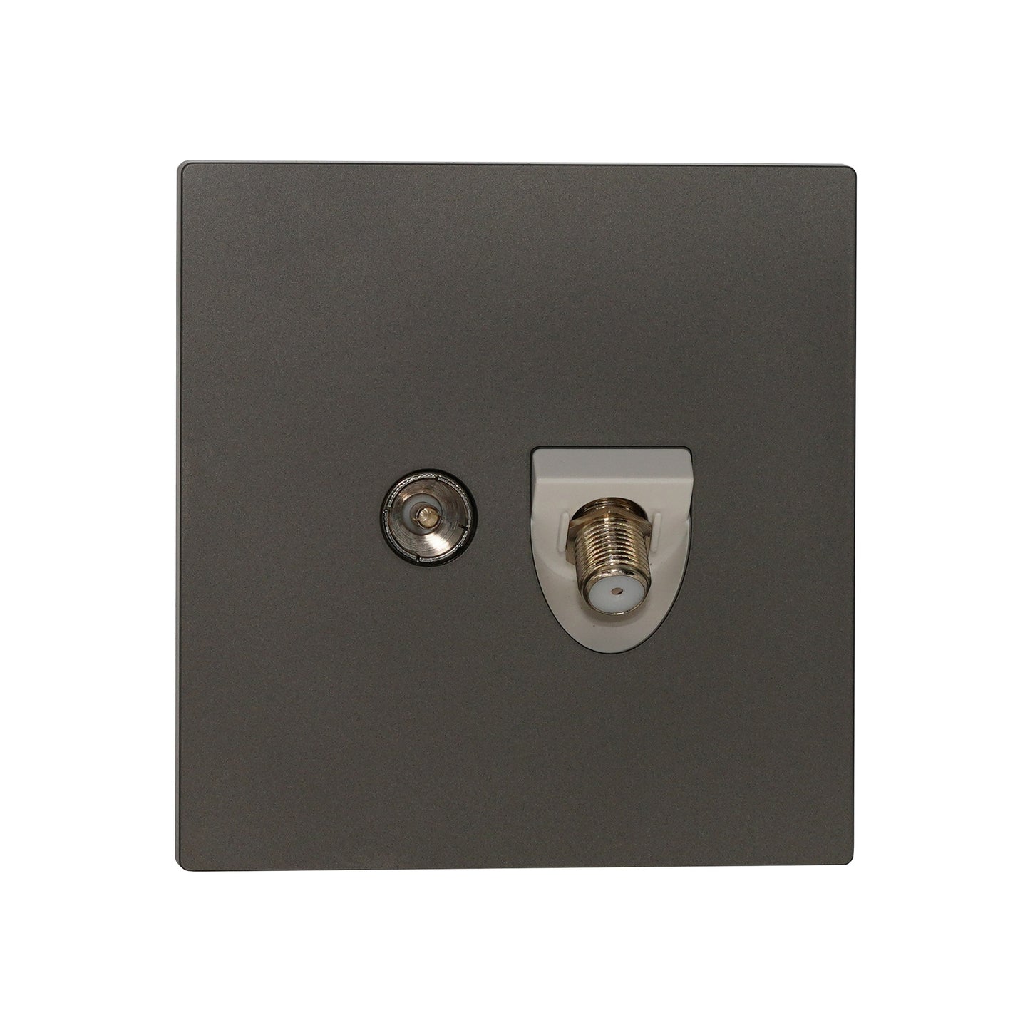 Satellite + TV Socket – Ultra Thin Plastic