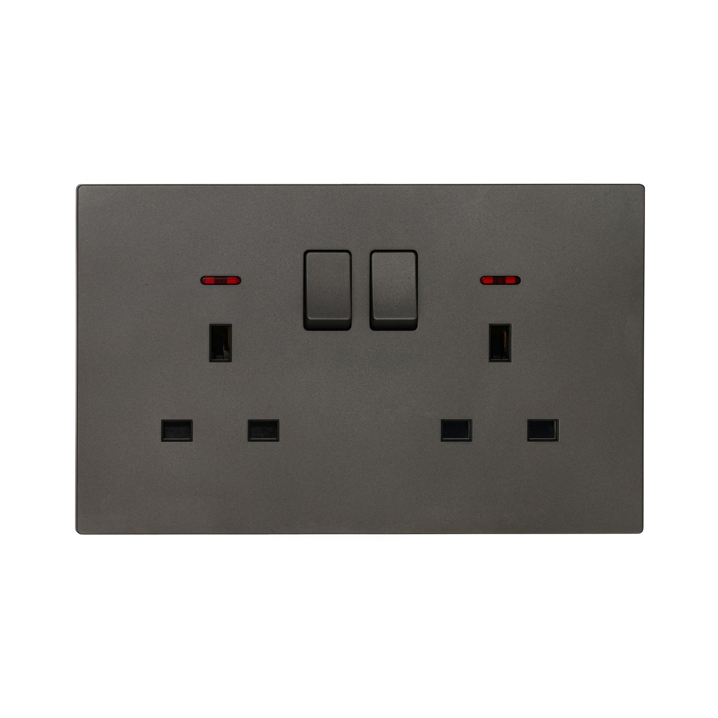 Double UK Socket 13A – Ultra Thin Plastic