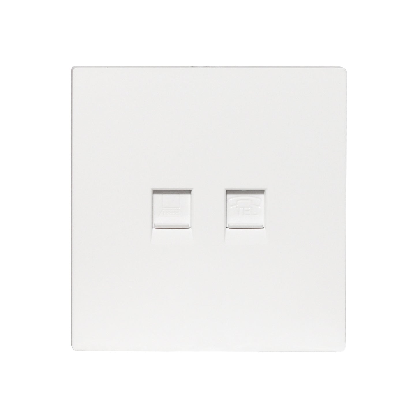 Computer + Tel Socket – (RJ45/CAT6) / RJ11 – Ultra Thin Plastic