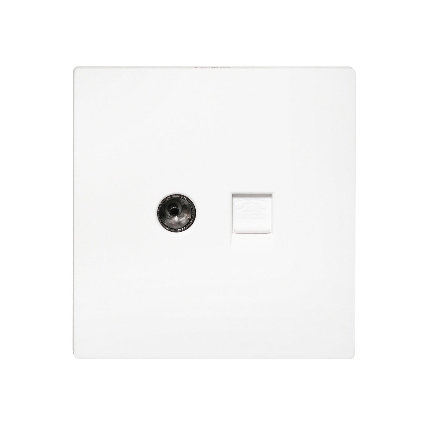 TV + Tel Socket – Ultra Thin Plastic