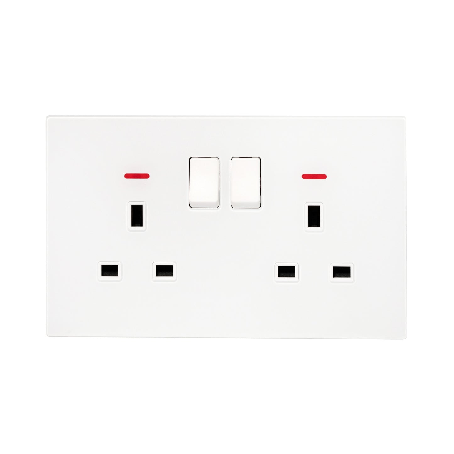 Double UK Socket 13A – Ultra Thin Plastic