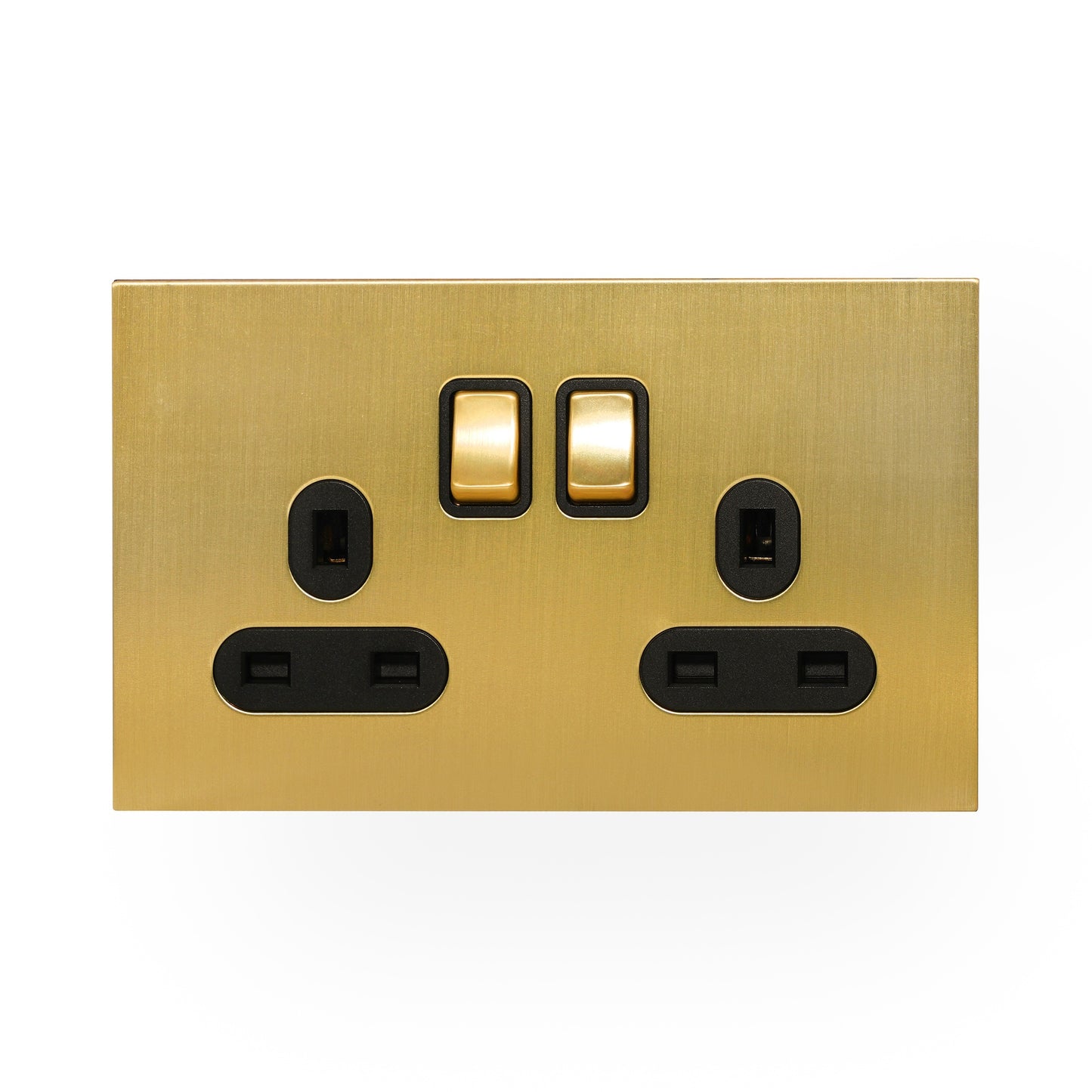 Double UK Socket 13A – On/Off – Stainless Steel