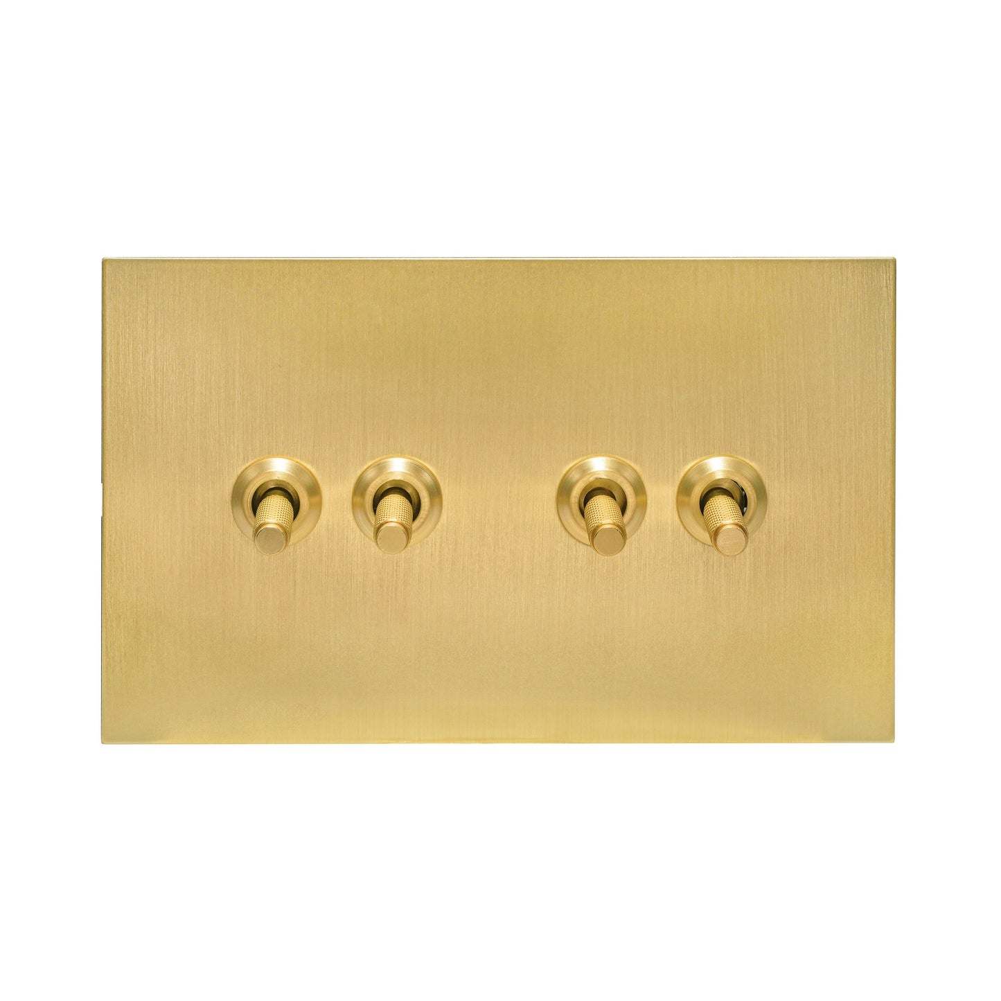 4 Gang 2 Way Switch (148) – Knurled Toggle – Stainless Steel / Copper