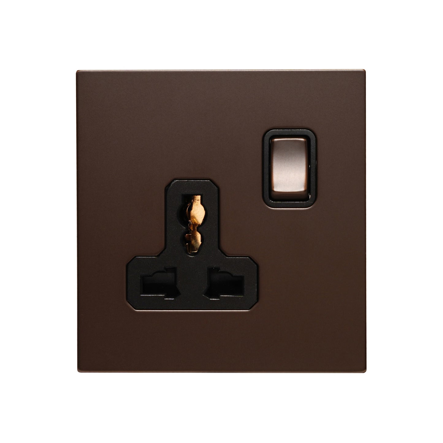Single MF Socket 13A – On/Off – Stainless Steel
