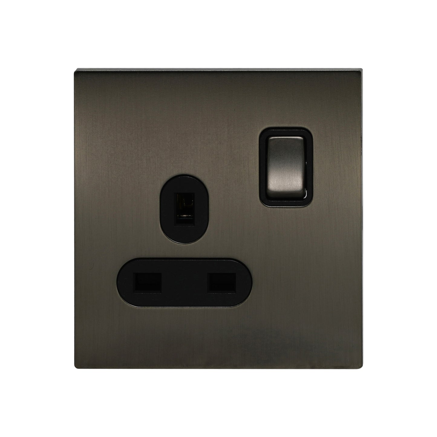 Single UK Socket 13A – On/Off – Stainless Steel