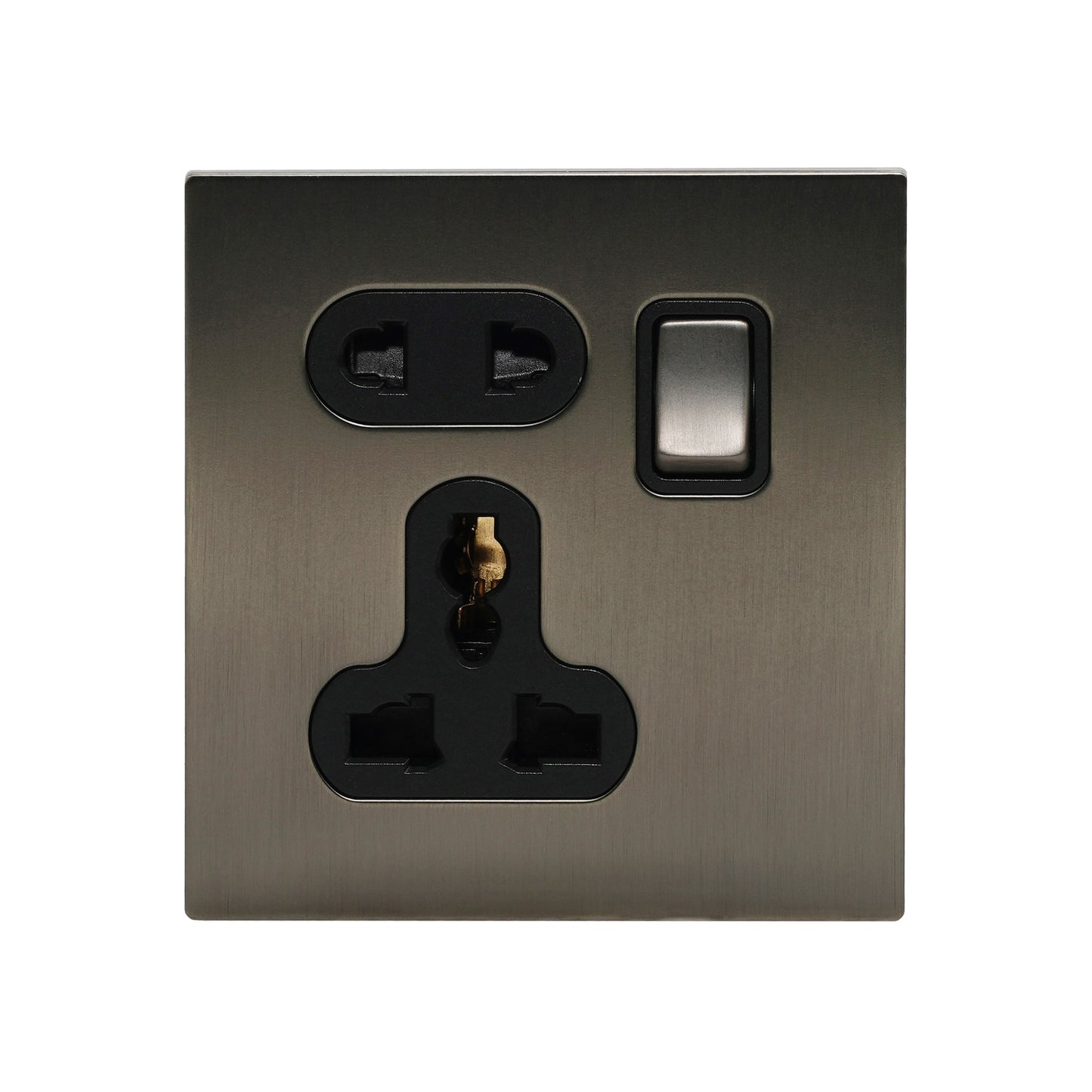 Single 5-Pin Socket 13A – On/Off – Stainless Steel
