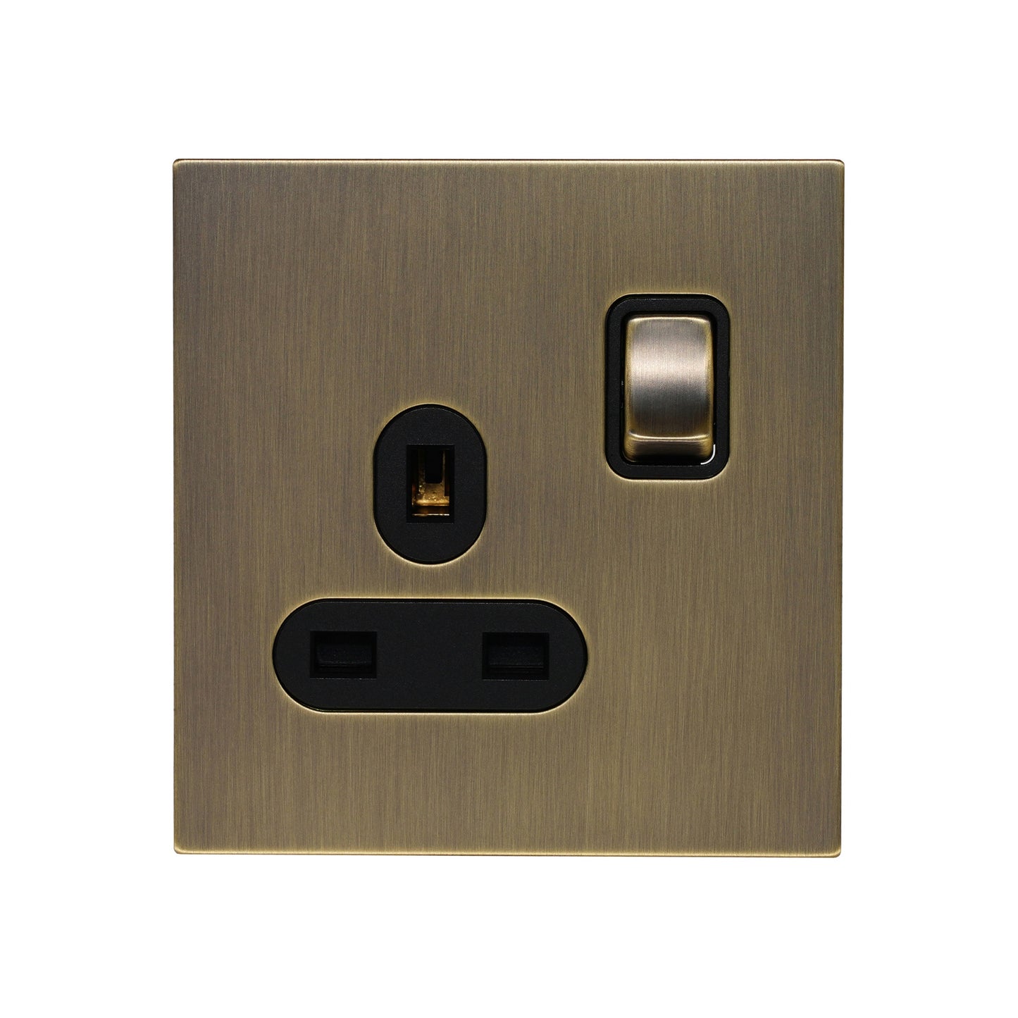 Single UK Socket 13A – On/Off – Stainless Steel