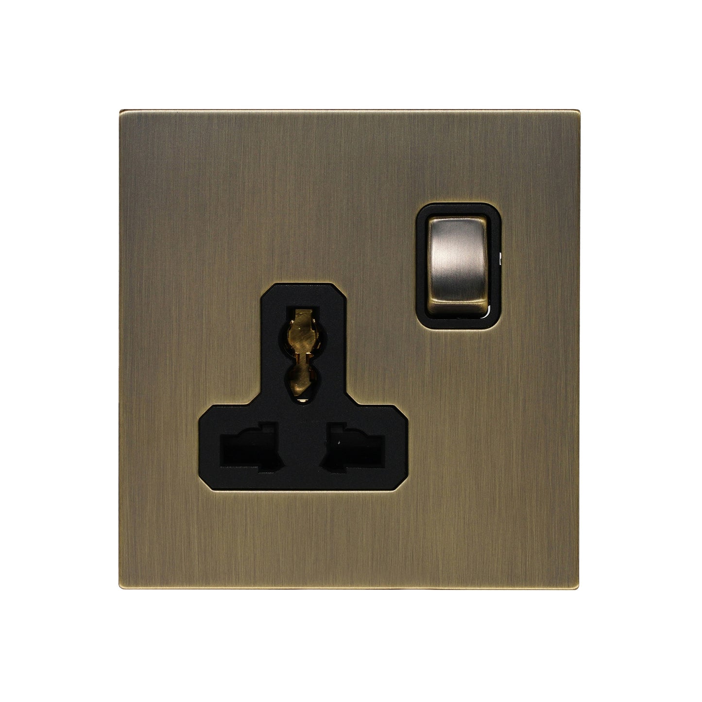 Single MF Socket 13A – On/Off – Stainless Steel