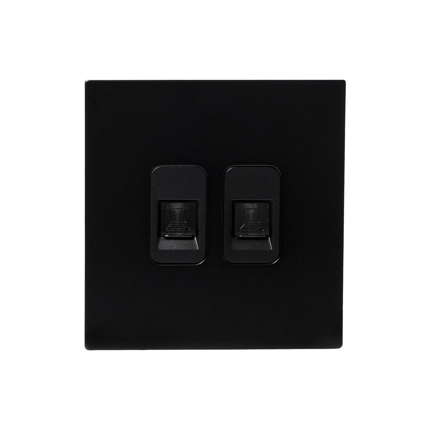 Double Computer Socket – (RJ45/CAT6) – Stainless Steel