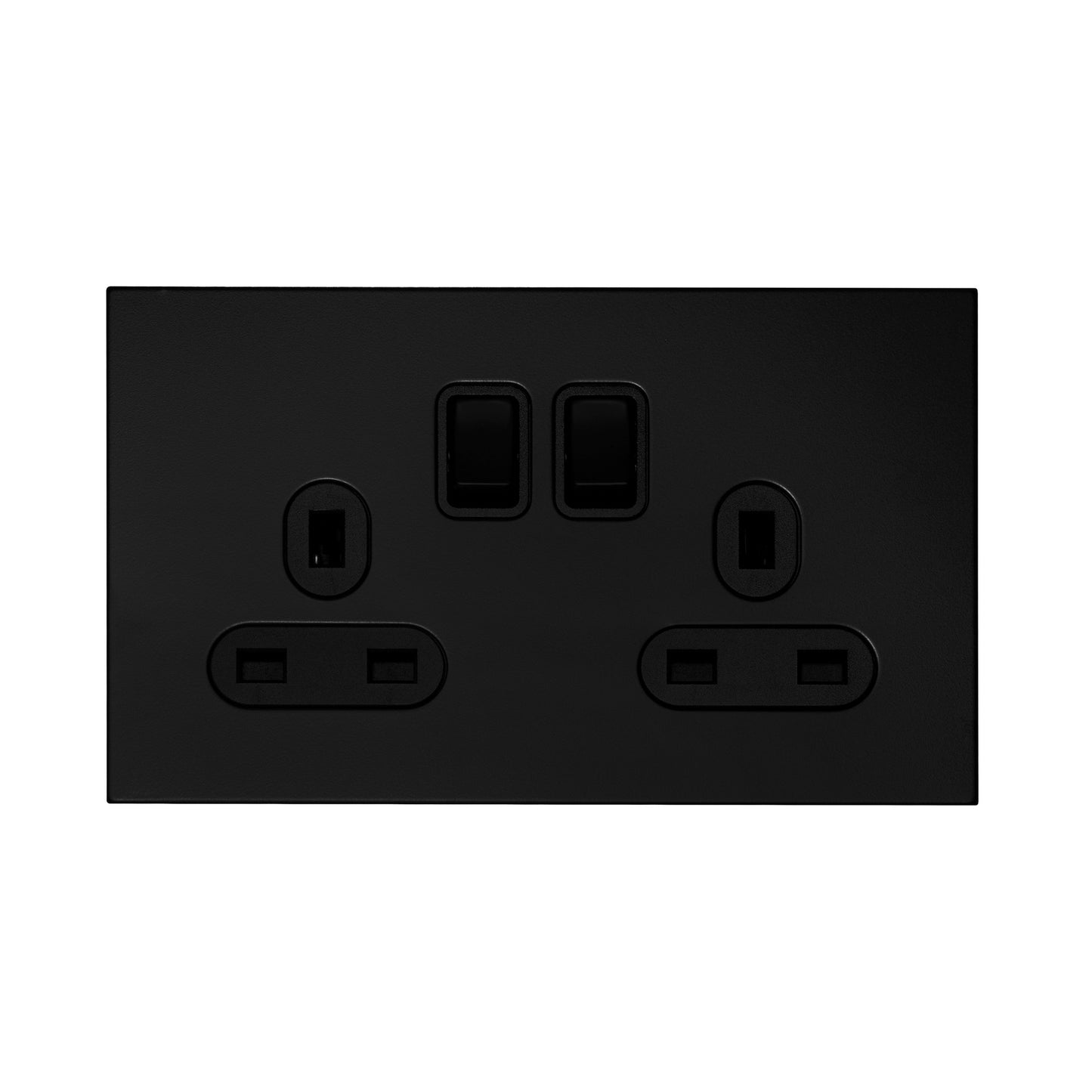 Double UK Socket 13A – On/Off – Stainless Steel