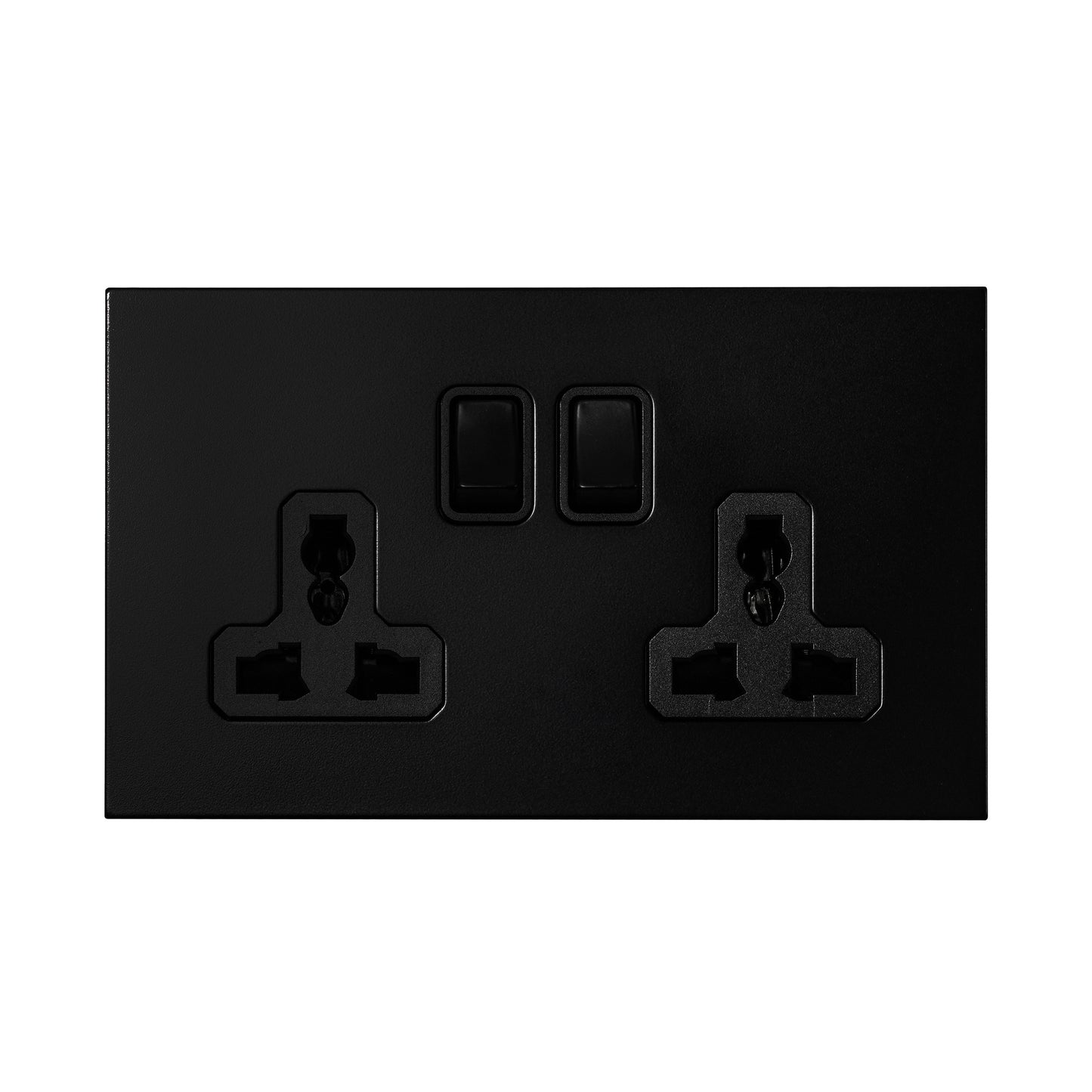 Double MF Socket 13A – On/Off – Stainless Steel