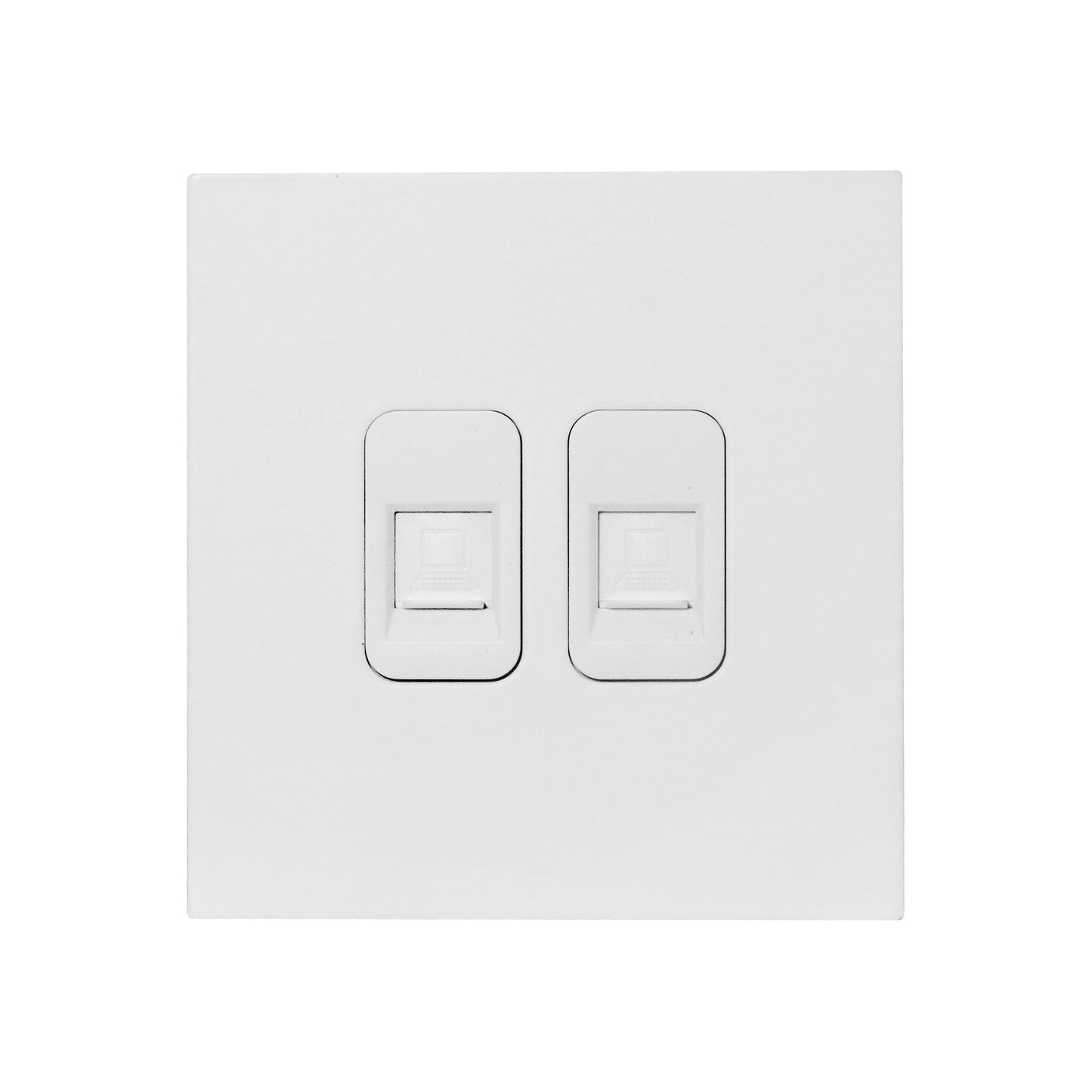Double Computer Socket – (RJ45/CAT6) – Stainless Steel