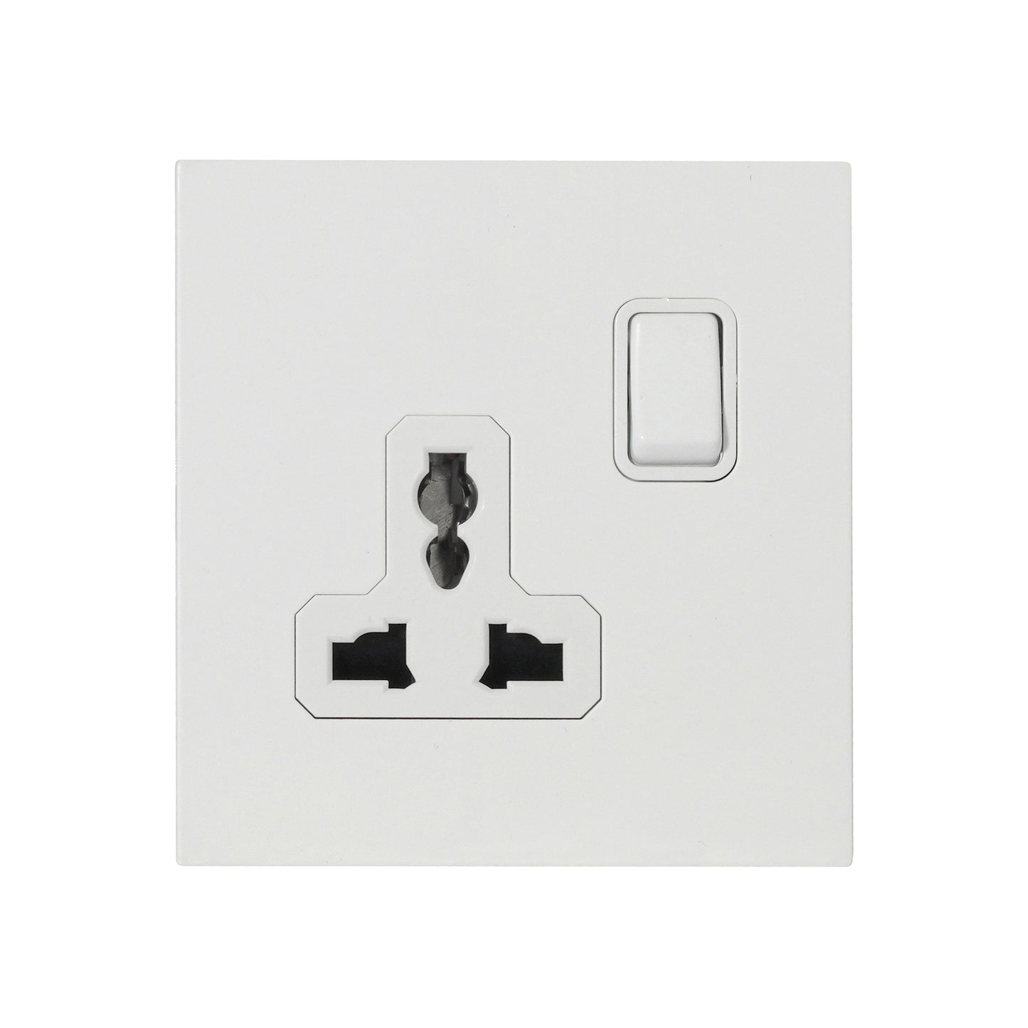 Single MF Socket 13A – On/Off – Stainless Steel