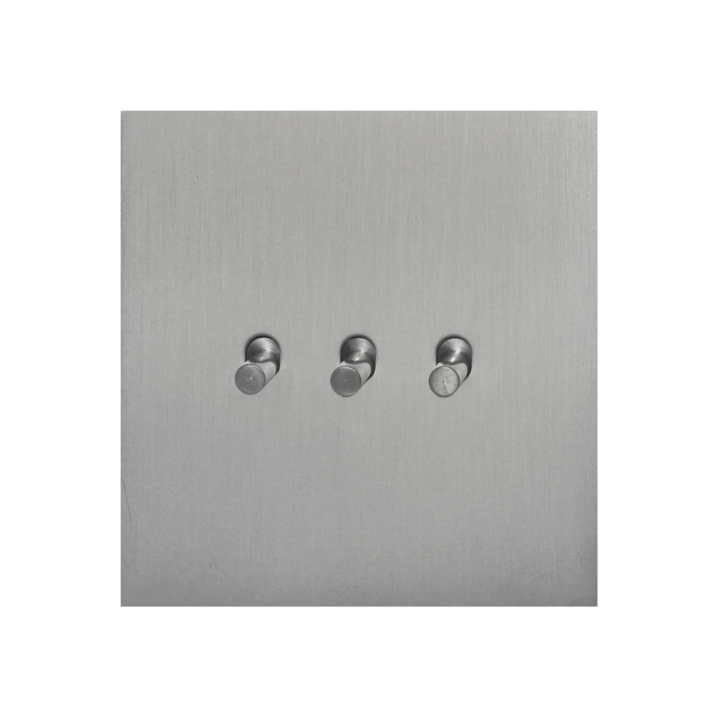 3 Gang 2 Way Switch – Plain Toggle – Stainless Steel / Copper