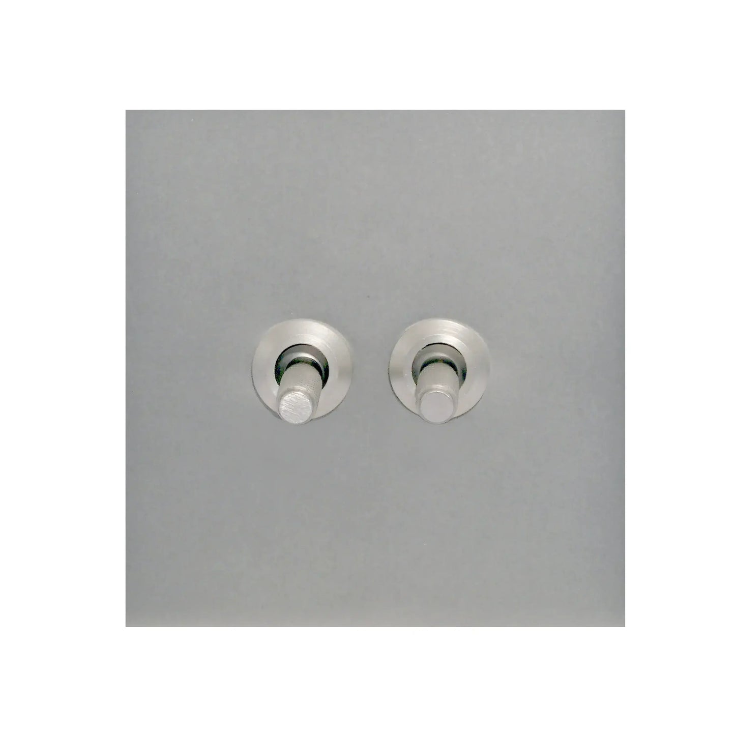 2 Gang 2 Way Switch – Knurled Toggle – Stainless Steel / Copper