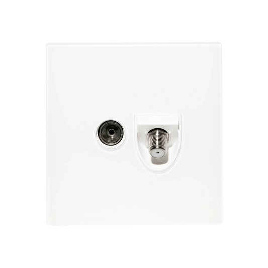 Satellite + TV Socket – Ultra Thin Acrylic Glass