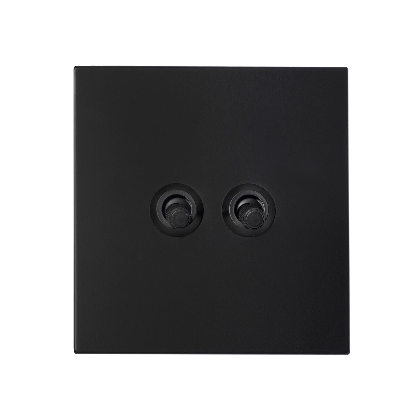 2 Gang 2 Way Switch – Knurled Toggle – Stainless Steel / Copper