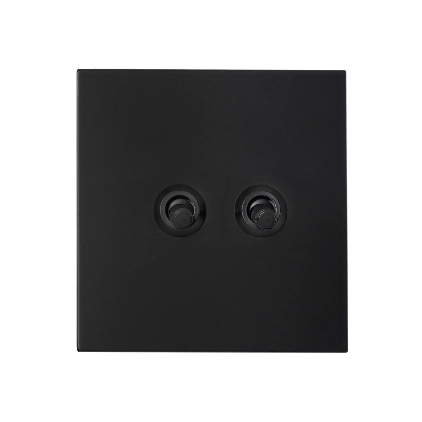 2 Gang 2 Way Switch – Knurled Toggle – Stainless Steel / Copper