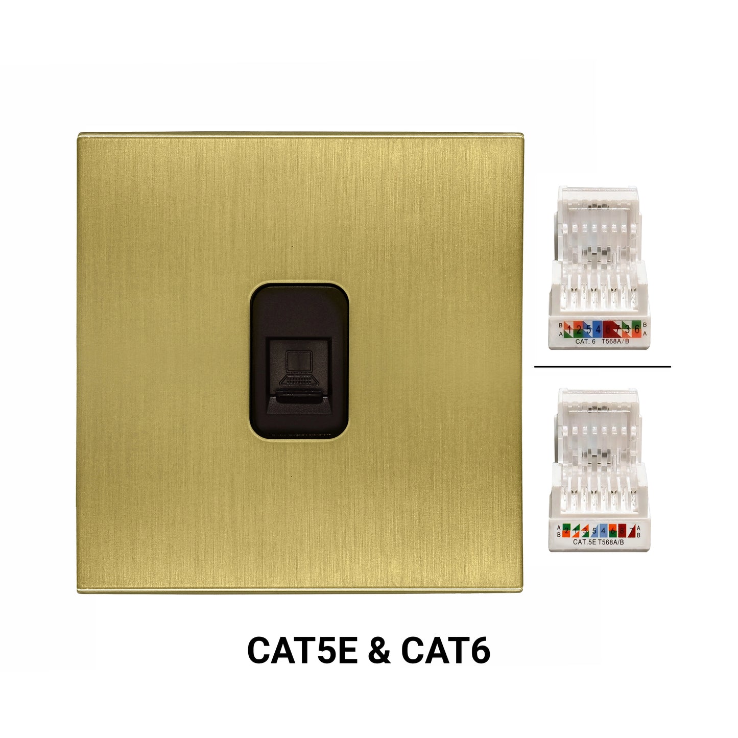 Computer Socket – (RJ45/CAT6) – Stainless Steel