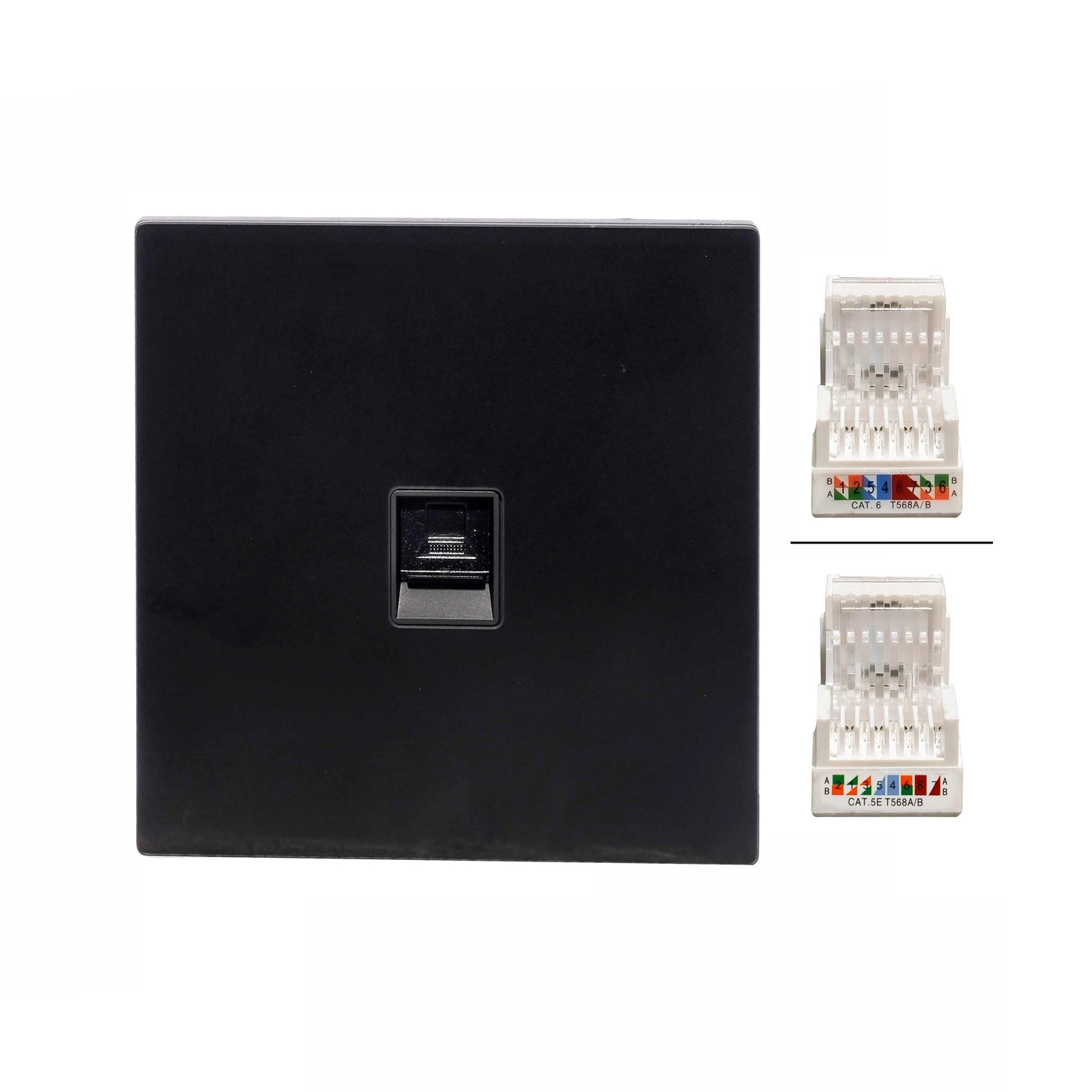 Double Computer Socket – (RJ45/CAT6) – Ultra Thin Plastic