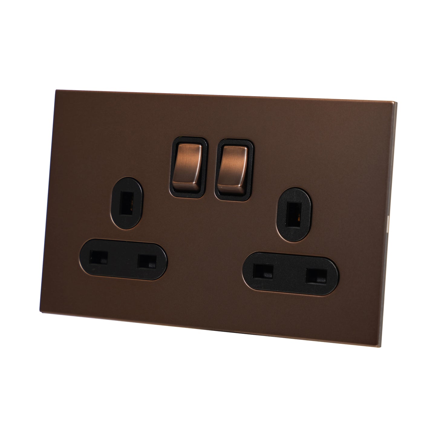 Double UK Socket 13A – On/Off – Stainless Steel