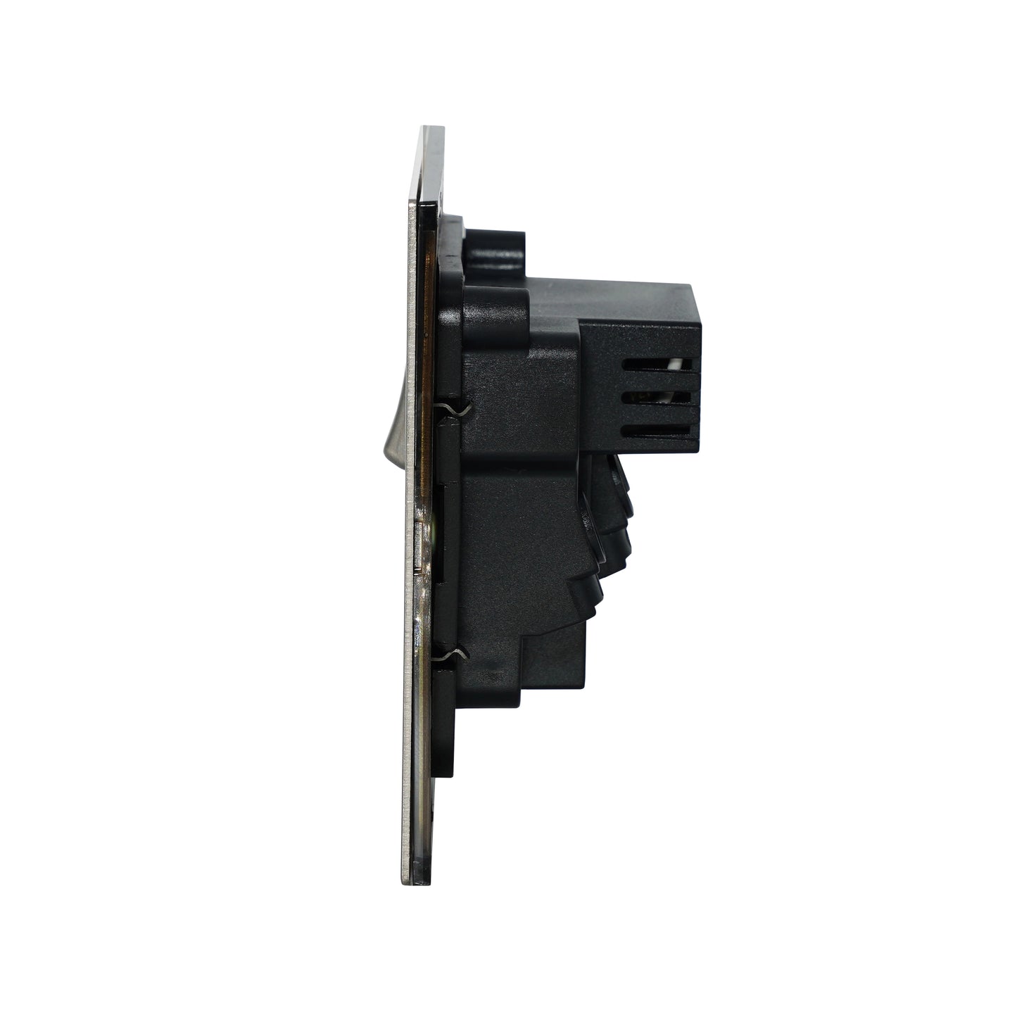Single MF Socket 13A – On/Off + USB + Type-C – Stainless Steel