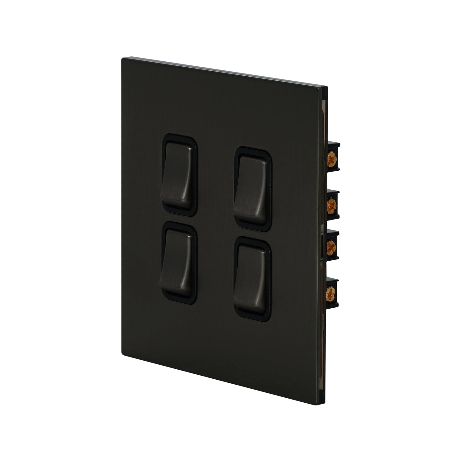 4 Gang 2 Way Switch (86) – Rocker Button – Stainless Steel