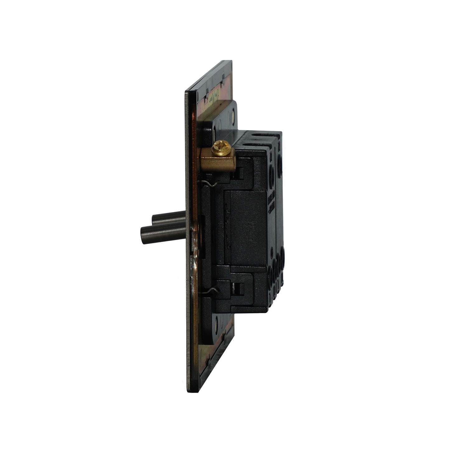 2 Gang 2 Way Switch – Plain Toggle – Stainless Steel / Copper