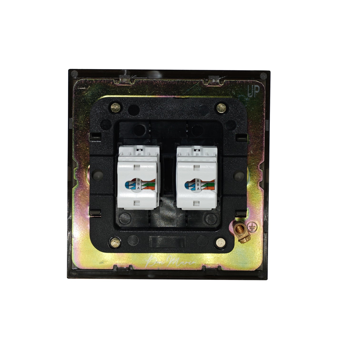 Double Computer Socket – (RJ45/CAT6) – Stainless Steel