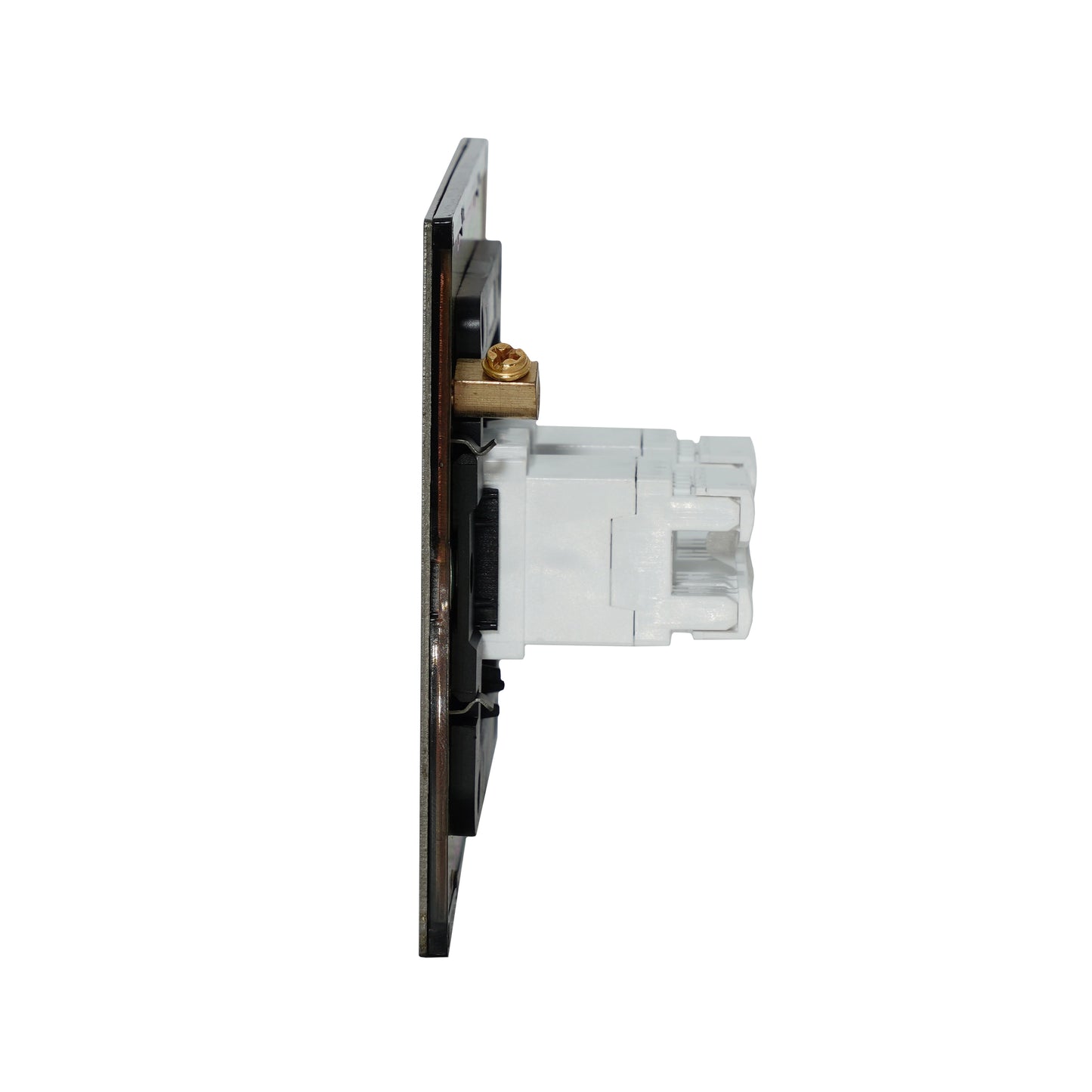 Double Computer Socket – (RJ45/CAT6) – Stainless Steel
