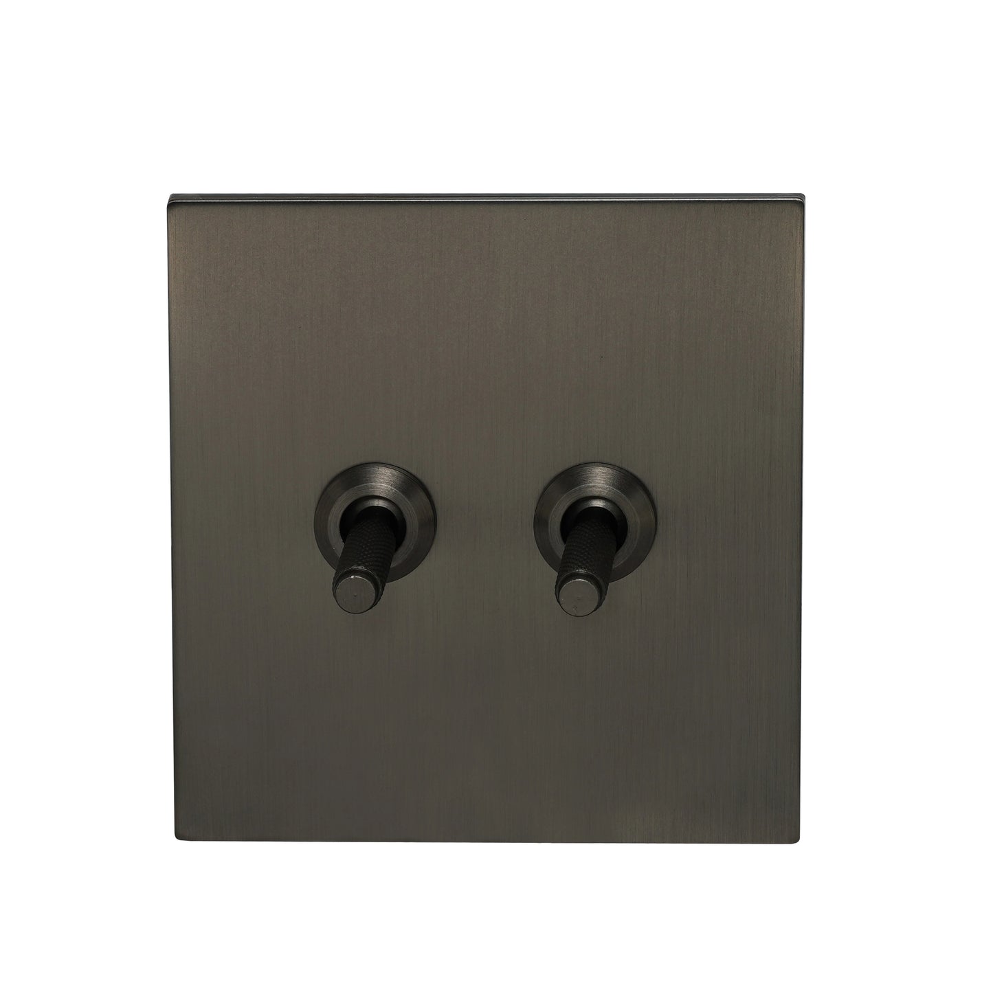 2 Gang Intermediate Switch – Knurled Toggle – Stainless Steel / Copper