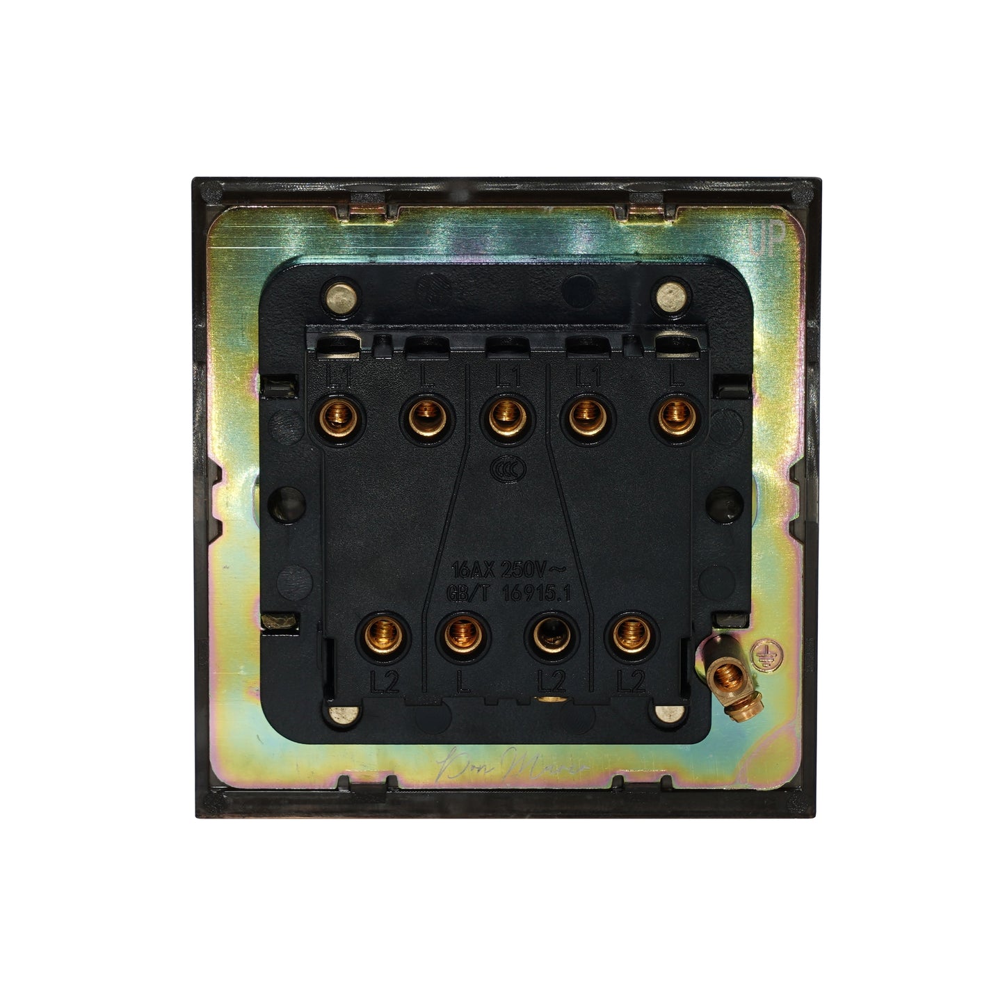 3 Gang 2 Way Switch – Knurled Toggle – Stainless Steel / Copper