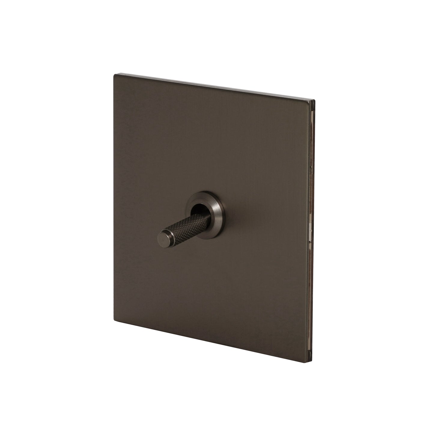 1 Gang 2 Way Switch – Knurled Toggle – Stainless Steel / Copper