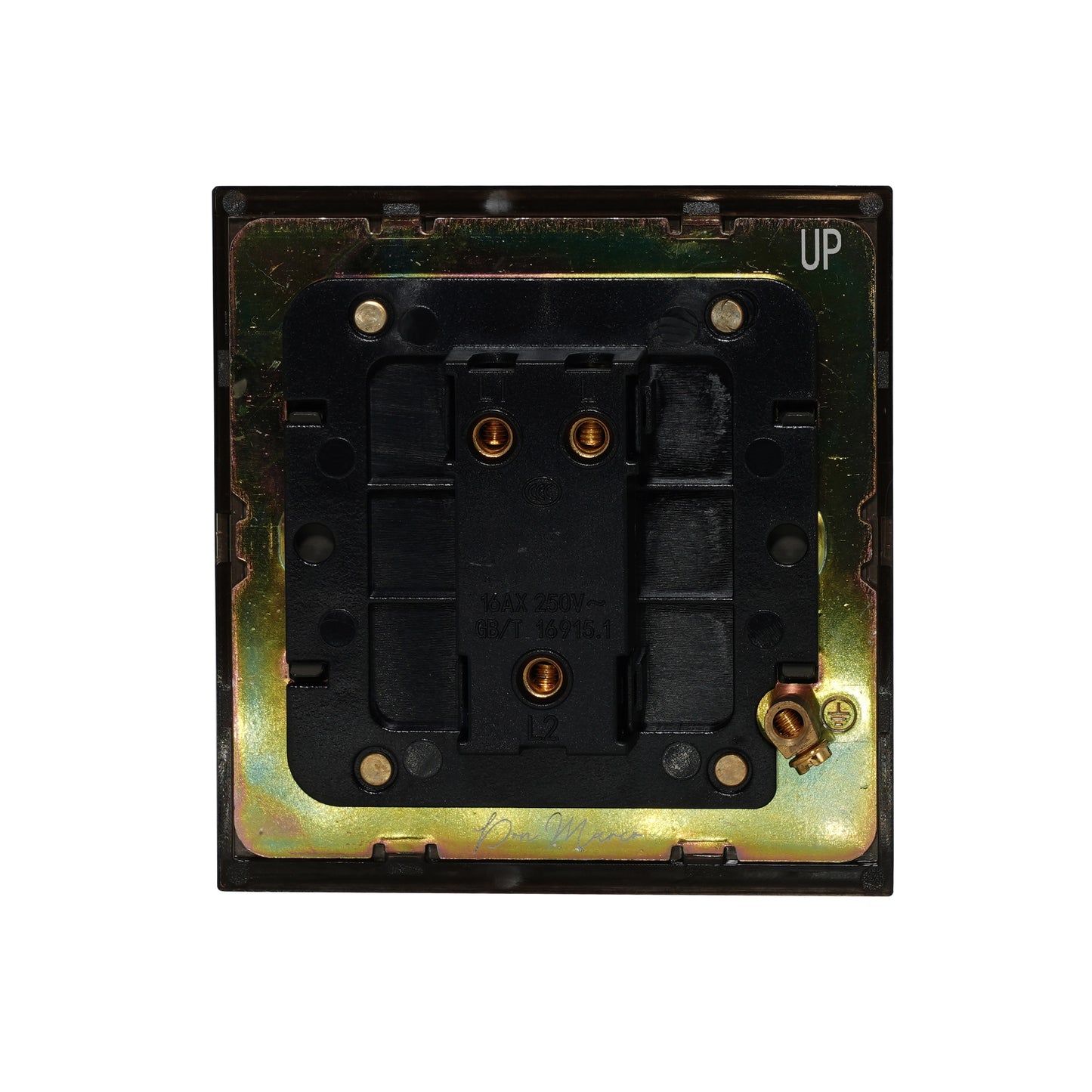 1 Gang 2 Way Switch – Knurled Toggle – Stainless Steel / Copper