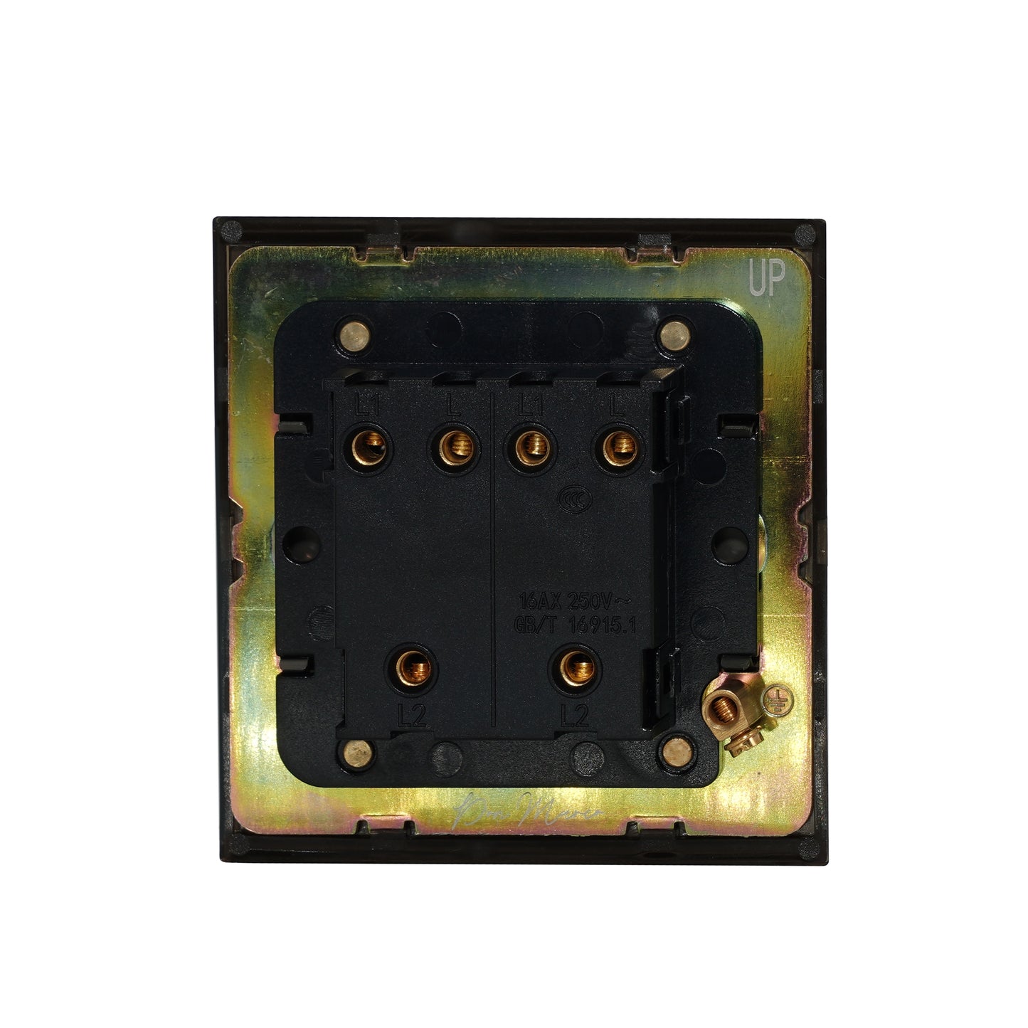 2 Gang 2 Way Switch – Knurled Toggle – Stainless Steel / Copper
