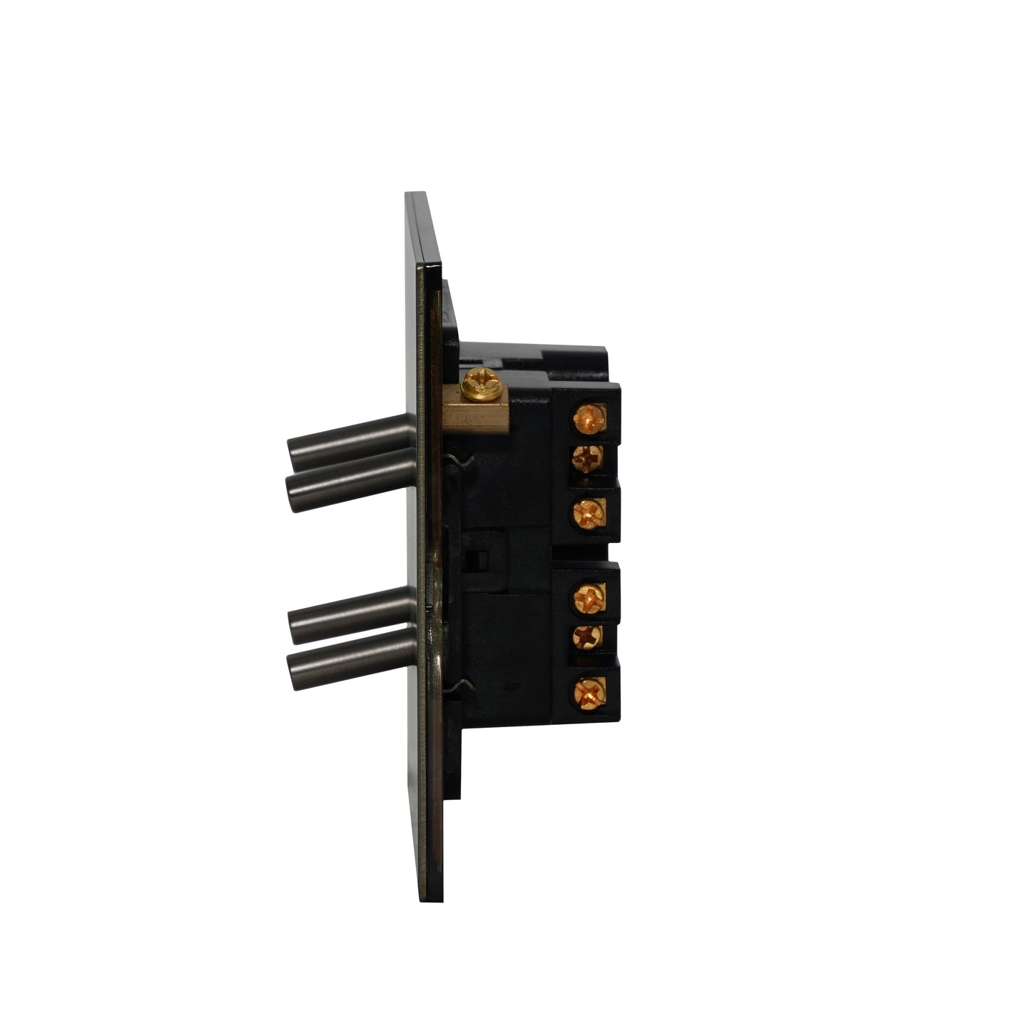 4 Gang 2 Way Switch (86) – Plain Toggle – Stainless Steel / Copper