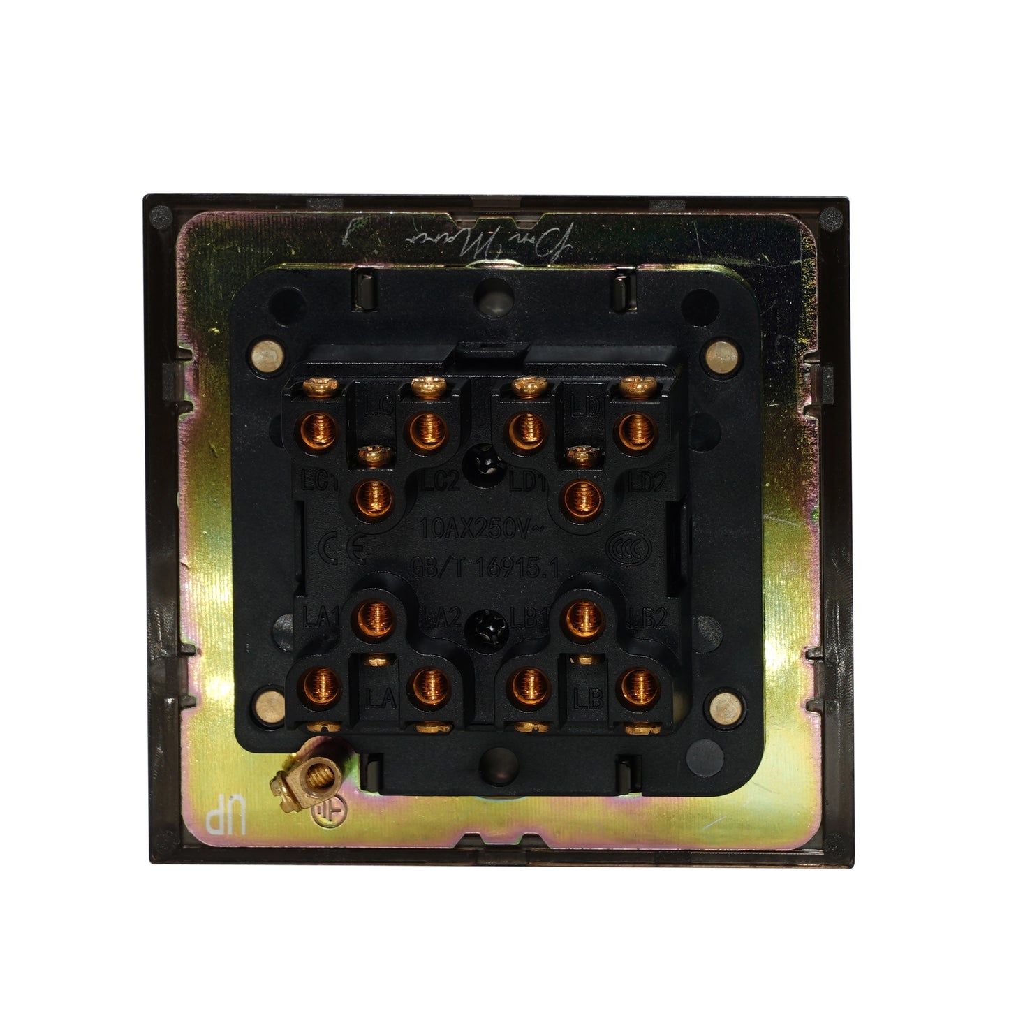 4 Gang 2 Way Switch (86) – Plain Toggle – Stainless Steel / Copper