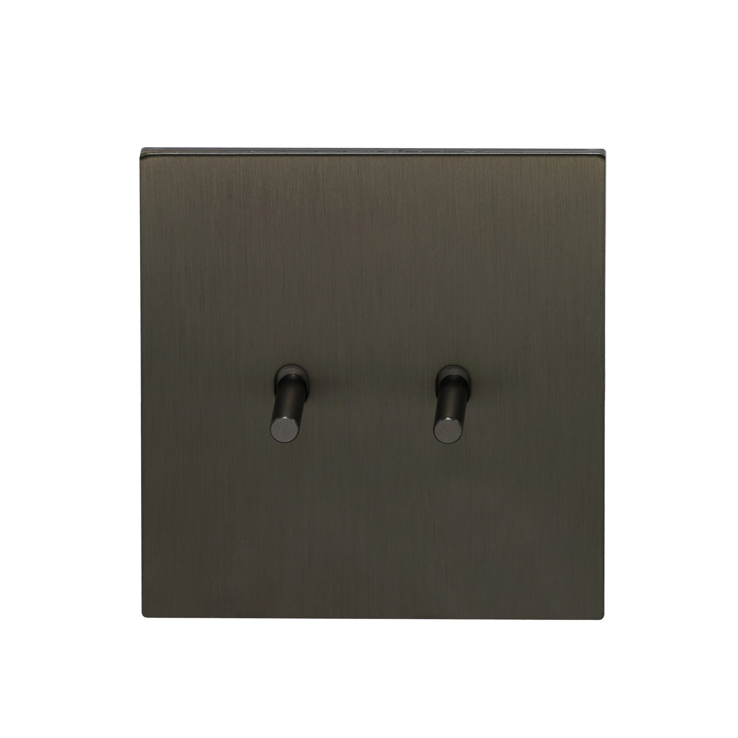2 Gang Intermediate Switch – Plain Toggle – Stainless Steel / Copper