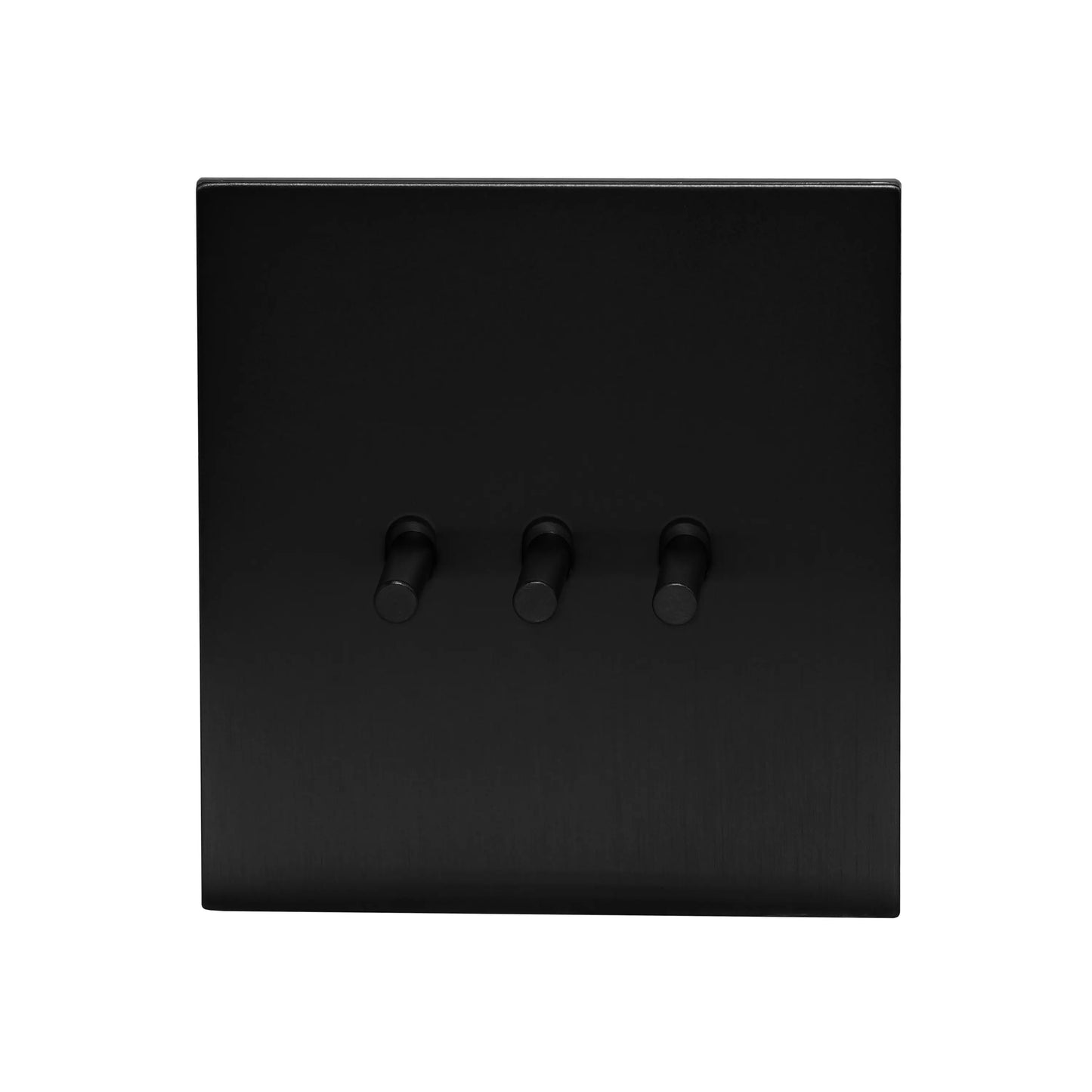 3 Gang 2 Way Switch – Plain Toggle – Stainless Steel / Copper