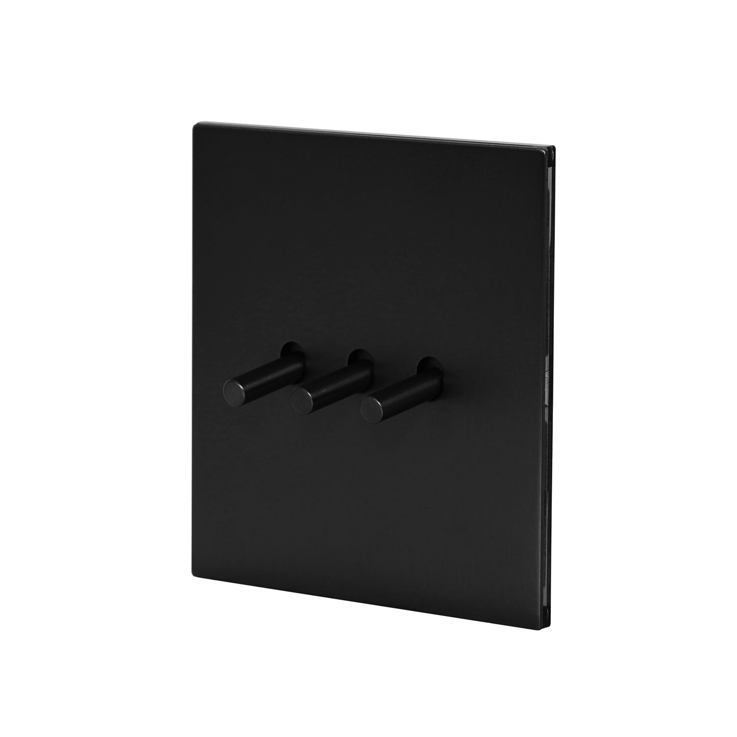 3 Gang 2 Way Switch – Plain Toggle – Stainless Steel / Copper