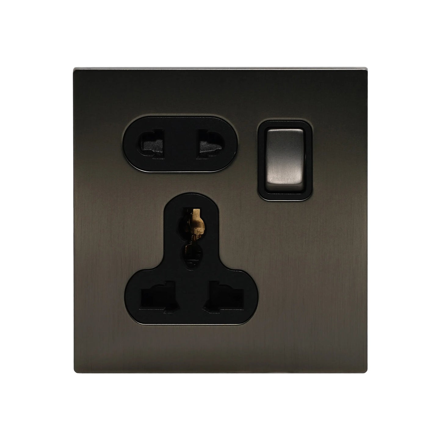 Single 5-Pin Socket 13A – On/Off – Stainless Steel