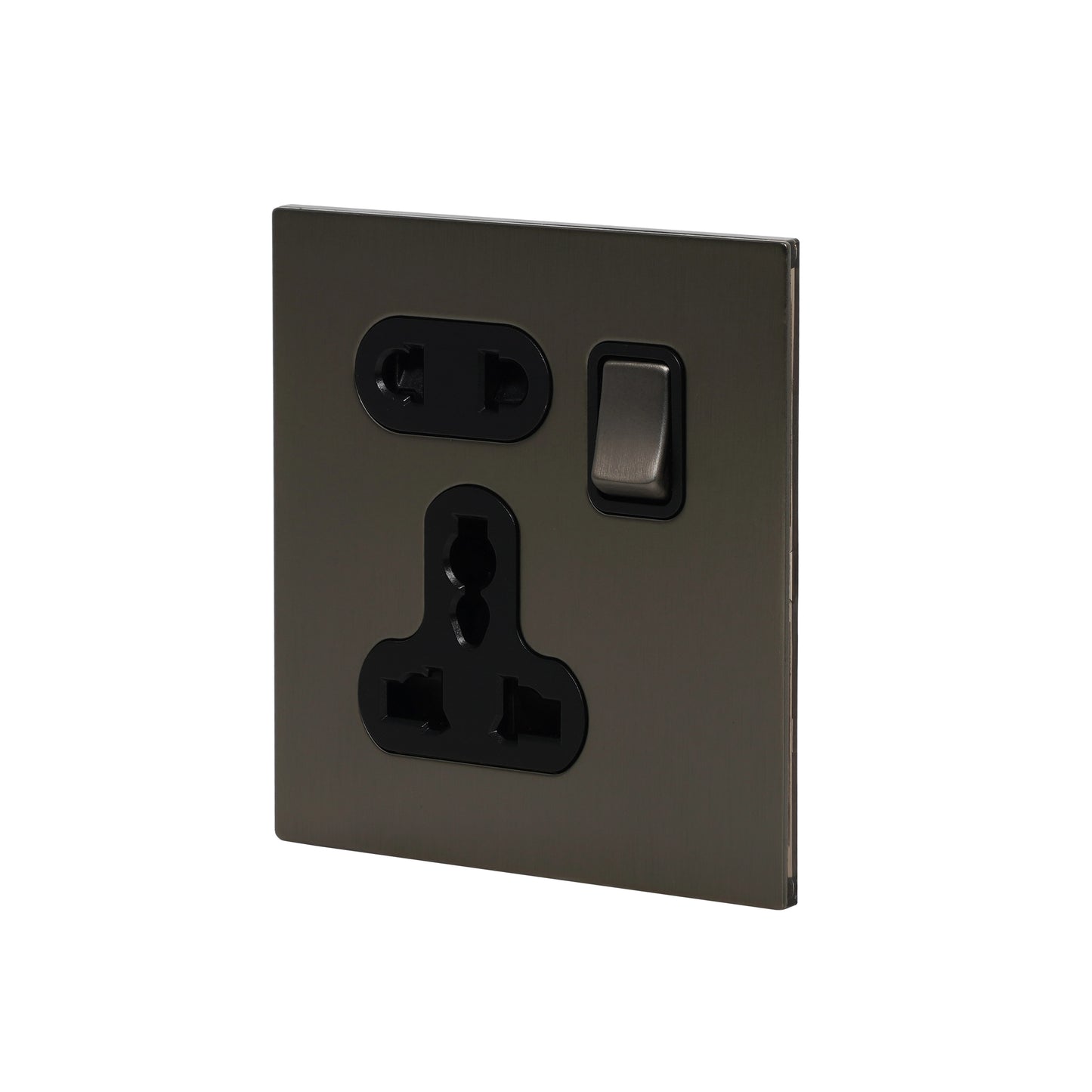 Single 5-Pin Socket 13A – On/Off – Stainless Steel
