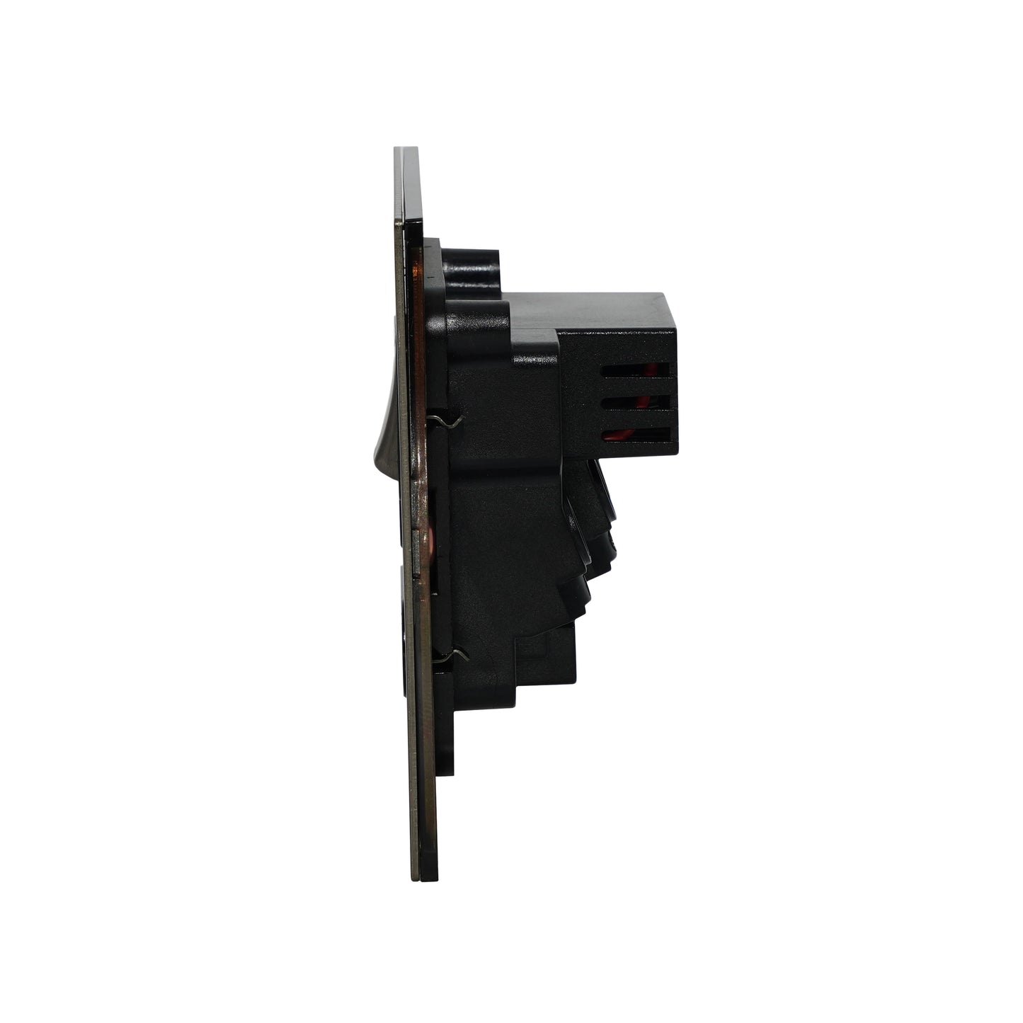 Single UK Socket 13A – On/Off + USB + Type-C – Stainless Steel