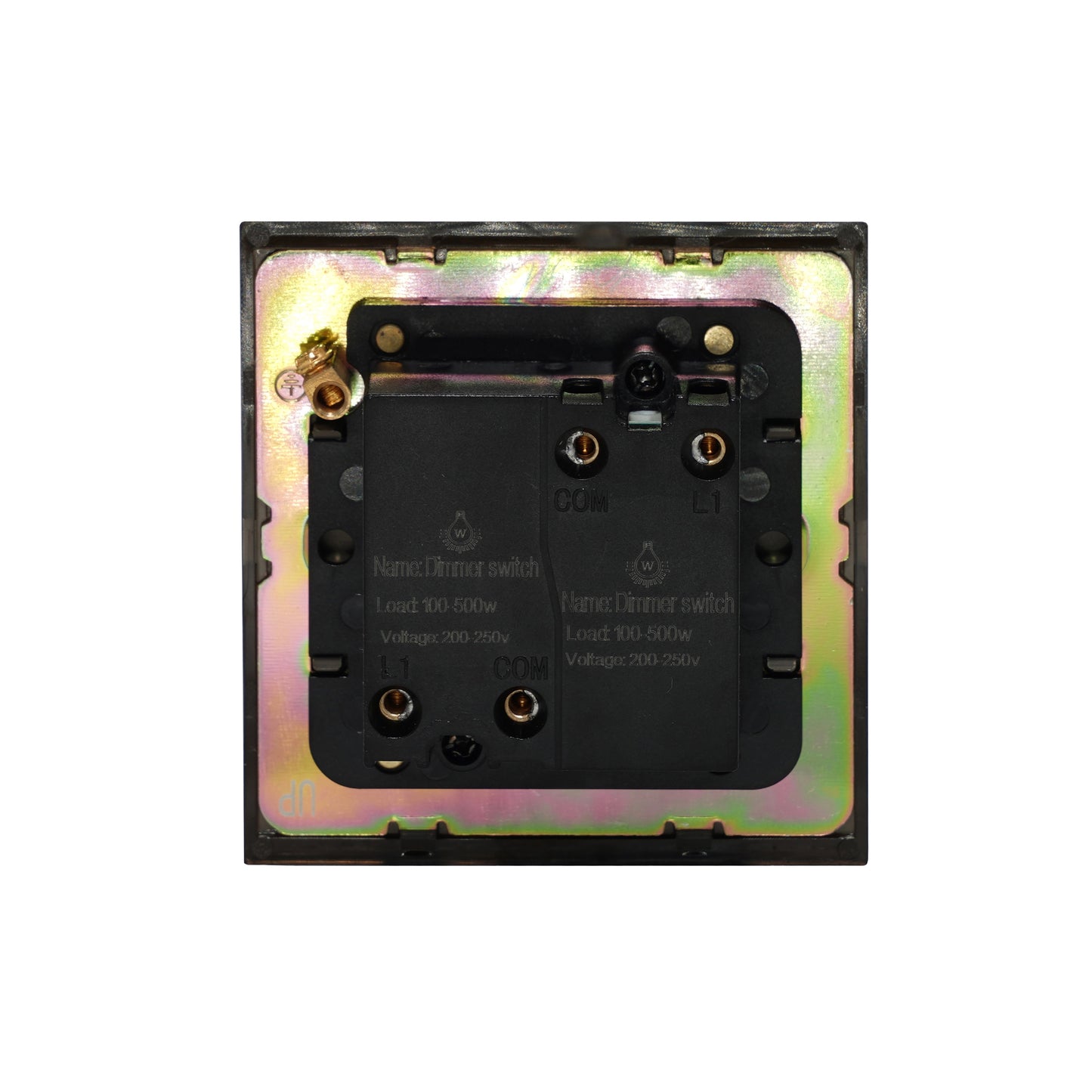 Double Light Dimmer – 2 x 500W Each – Stainless Steel
