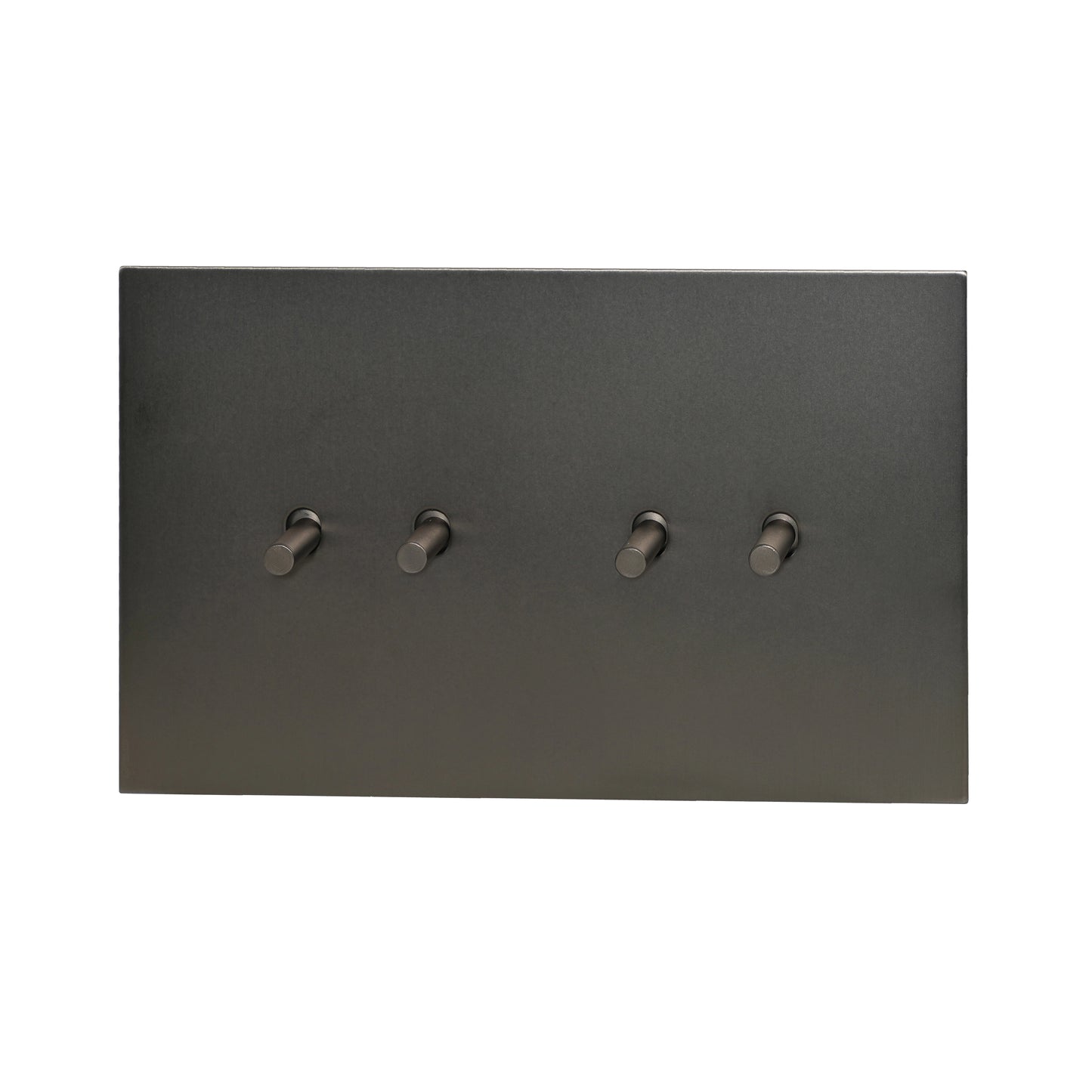4 Gang 2 Way Switch (148) – Plain Toggle – Stainless Steel / Copper